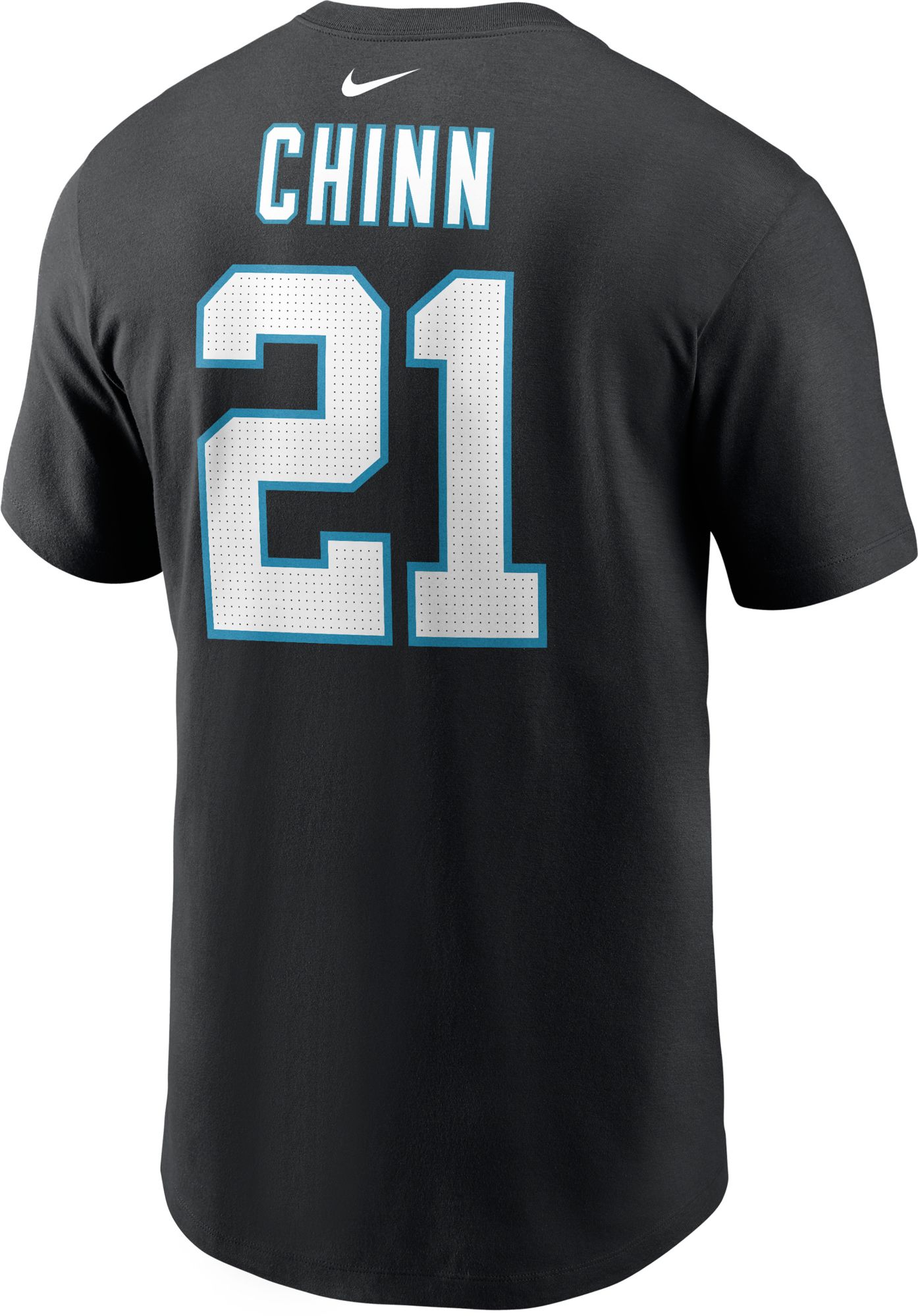 Nike Men's Carolina Panthers Jeremy Chinn #21 Black T-Shirt