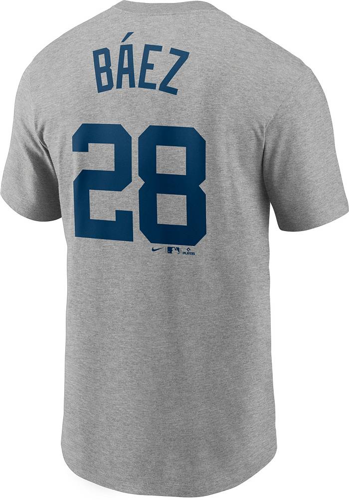 Javi Baez #28 Detroit Tigers Home Wordmark T-Shirt by Vintage Detroit Collection