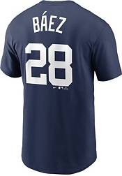 Nike Men's Detroit Tigers Javier Báez #28 Gray Road Cool Base Jersey