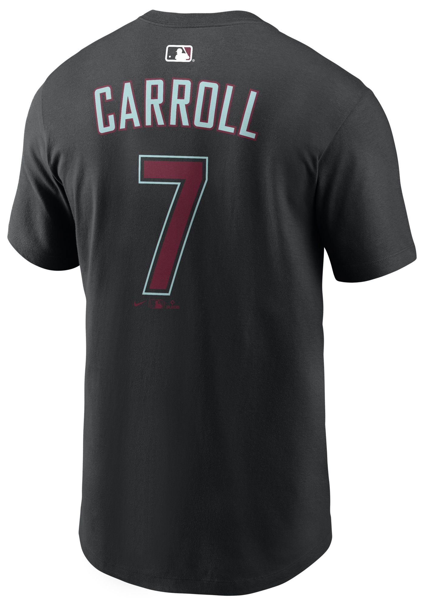 Nike Men's Arizona Diamondbacks Corbin Carroll #7 Black Home T-Shirt product image