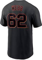 Nike Men's San Francisco Giants Logan Webb #62 Black T-Shirt product image