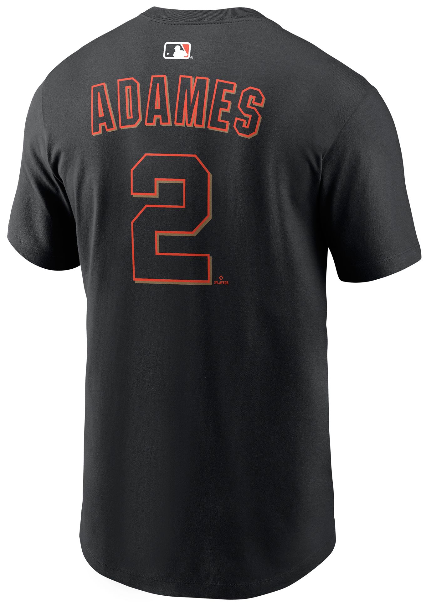 Nike Men's San Francisco Giants Willy Adames #2 Black Home T-Shirt product image