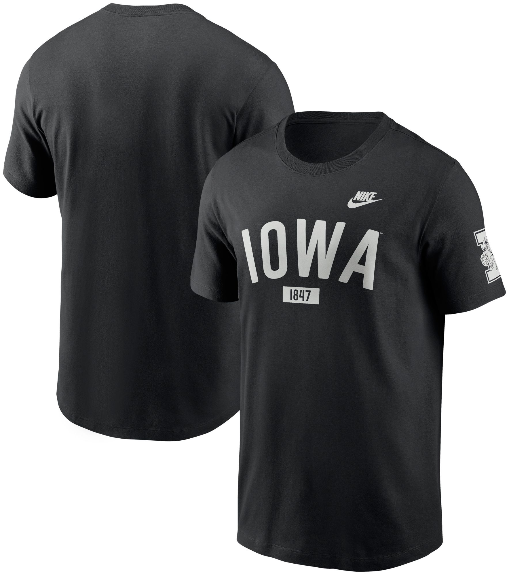 Nike Men's Iowa Hawkeyes Black Legacy Cotton T-Shirt product image