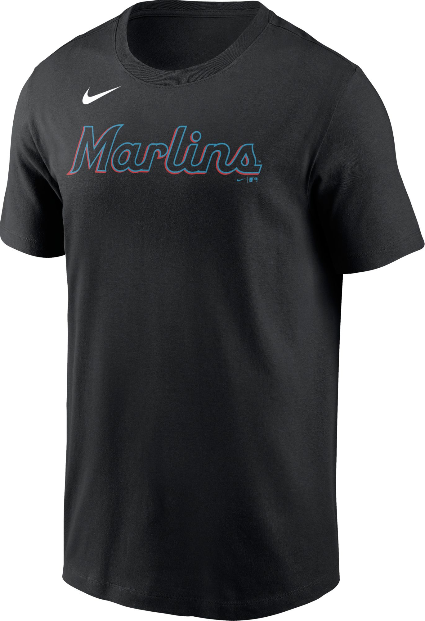 Nike Men's Miami Marlins Jazz Chisholm #2 Black T-Shirt