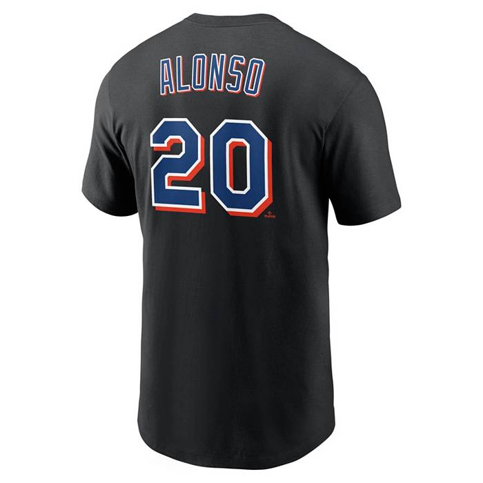 Nike Men's New York Mets Pete Alonso #20 Black T-Shirt