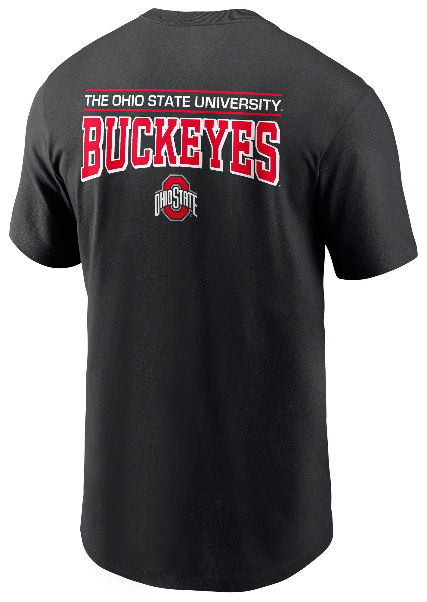 Nike Men's Ohio State Buckeyes Black Core Cotton Double Hit Logo T-Shirt product image