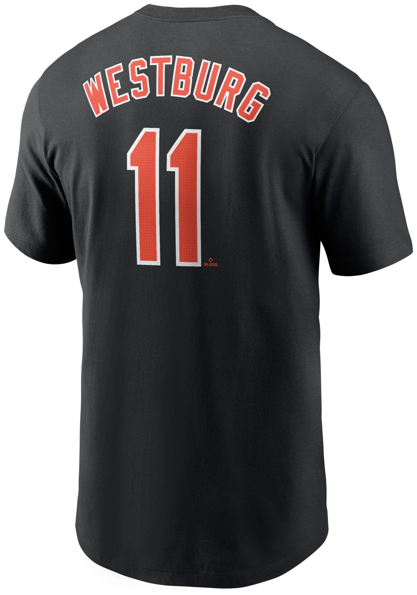 Nike Men's Baltimore Orioles Jordan Westburg #11 Black T-Shirt product image