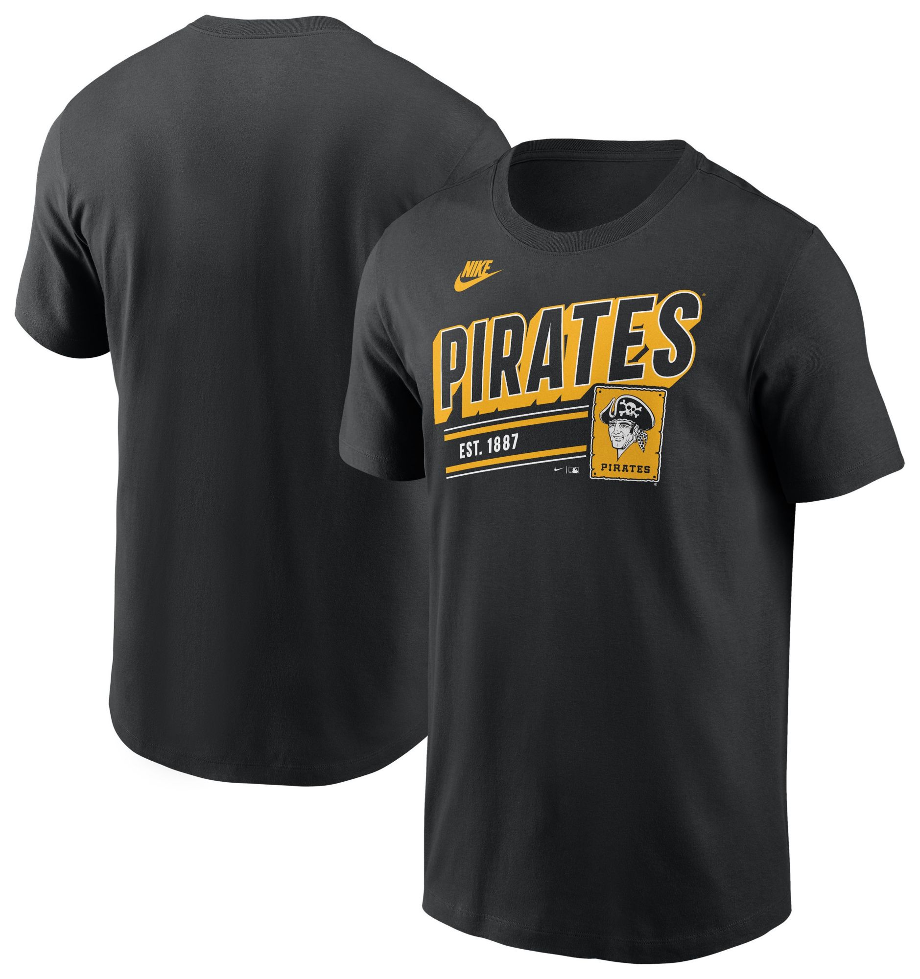 Nike Men's Pittsburgh Pirates Black Retro Logo T-Shirt product image