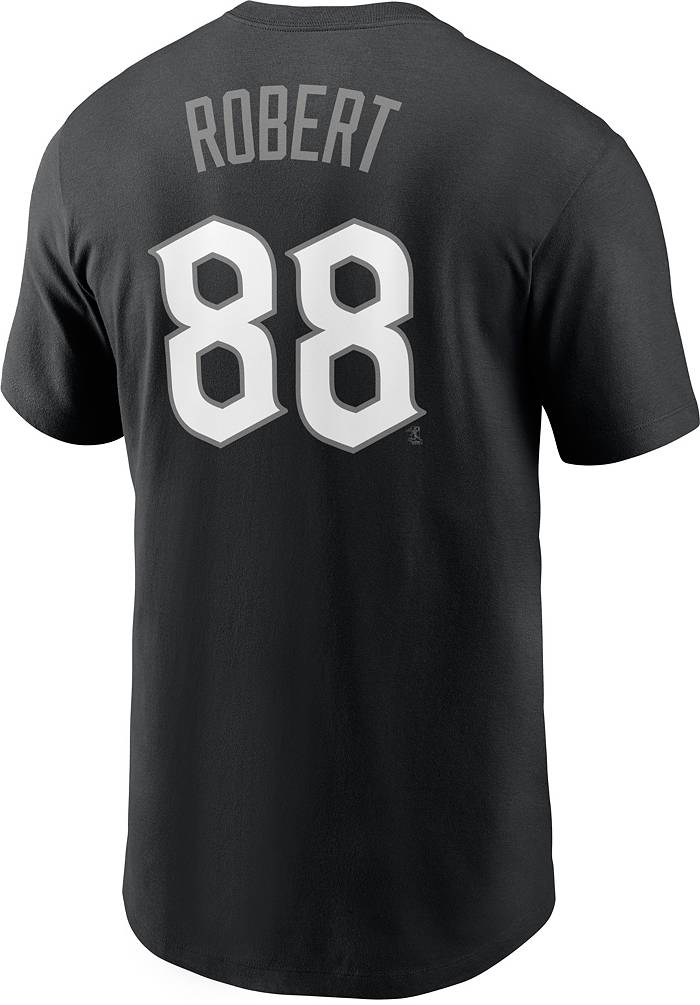 Nike Men's Luis Robert Black Chicago White Sox Name Number T-shirt