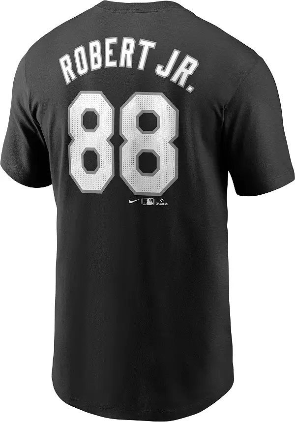 Nike Men's Chicago White Sox Luis Robert Jr. #88 Black T-Shirt