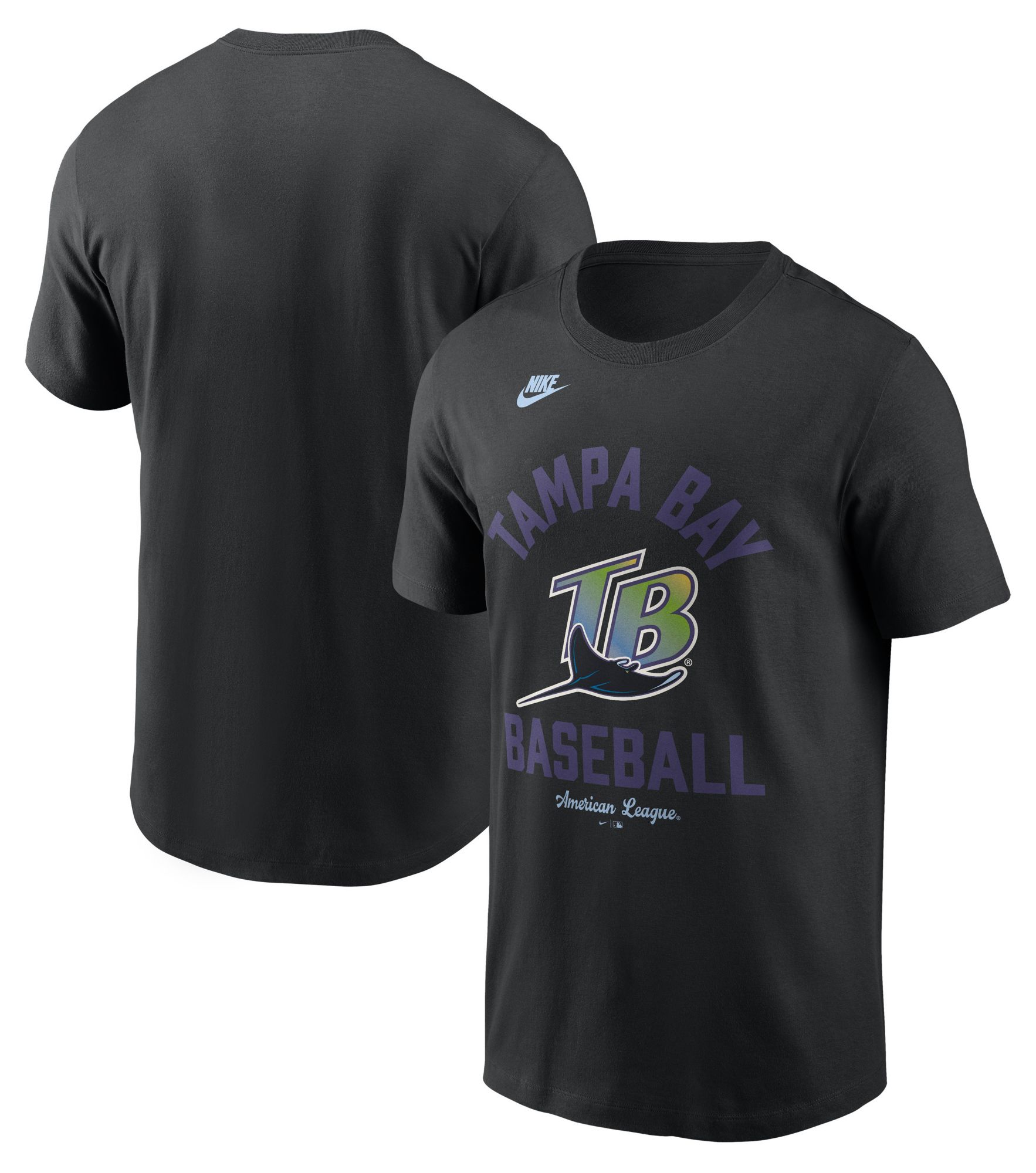 Nike Men's Tampa Bay Rays Black Arch Logo Cooperstown T-Shirt product image