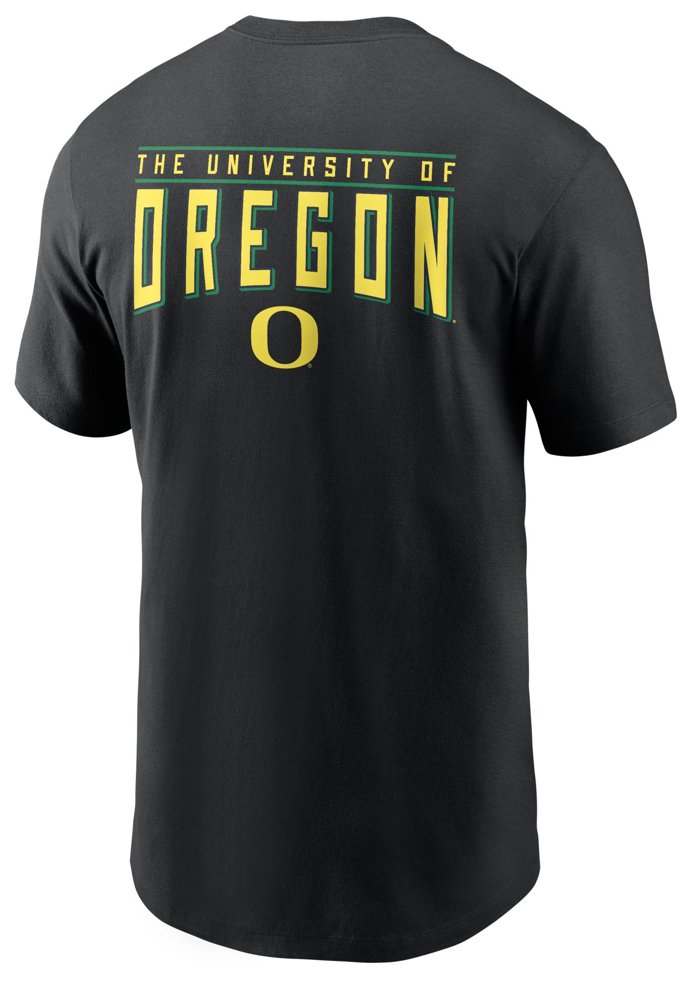 Nike Men's Oregon Ducks Black Core Cotton Double Hit Logo T-Shirt product image