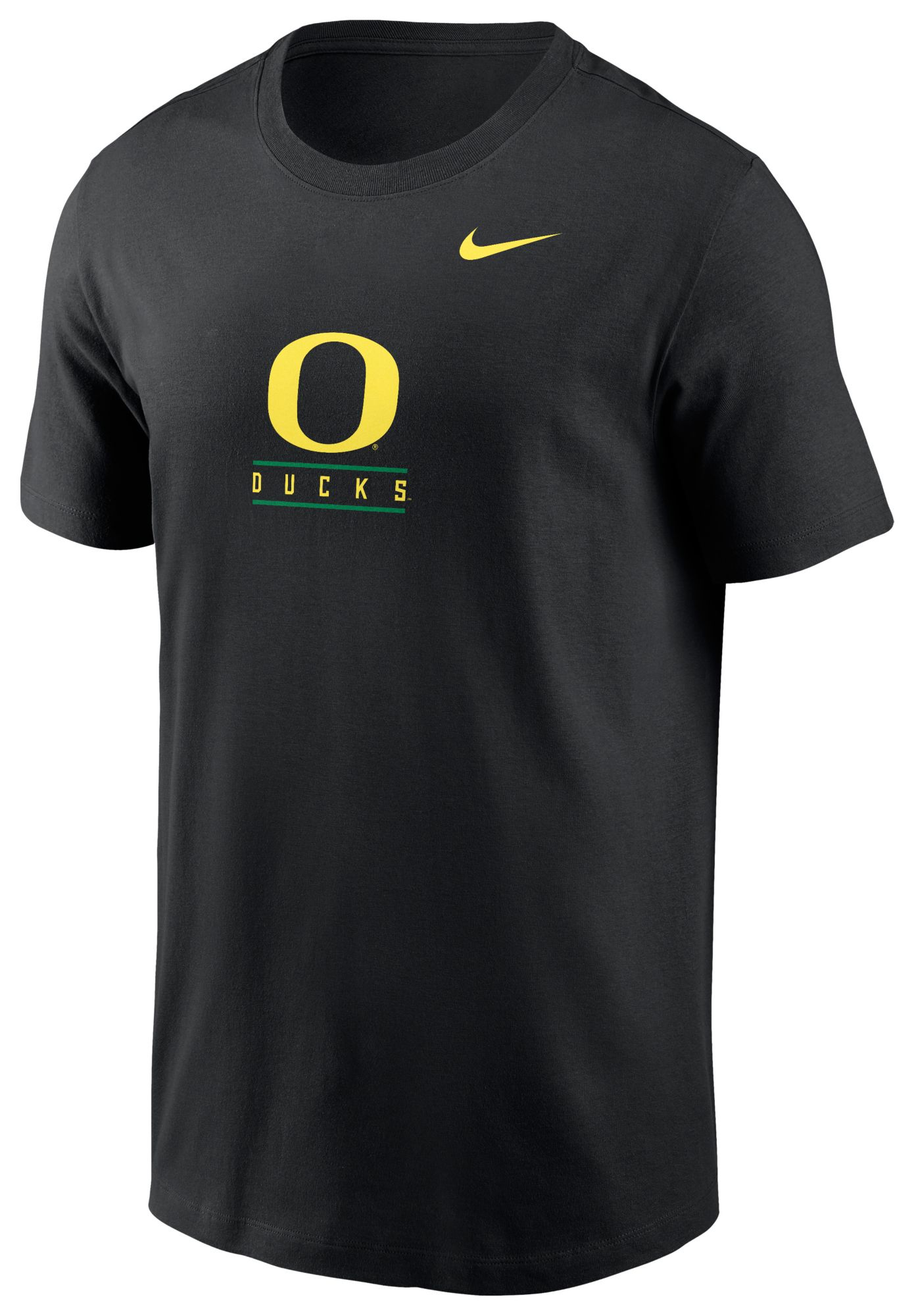 Nike Men's Oregon Ducks Black Core Cotton Double Hit Logo T-Shirt product image