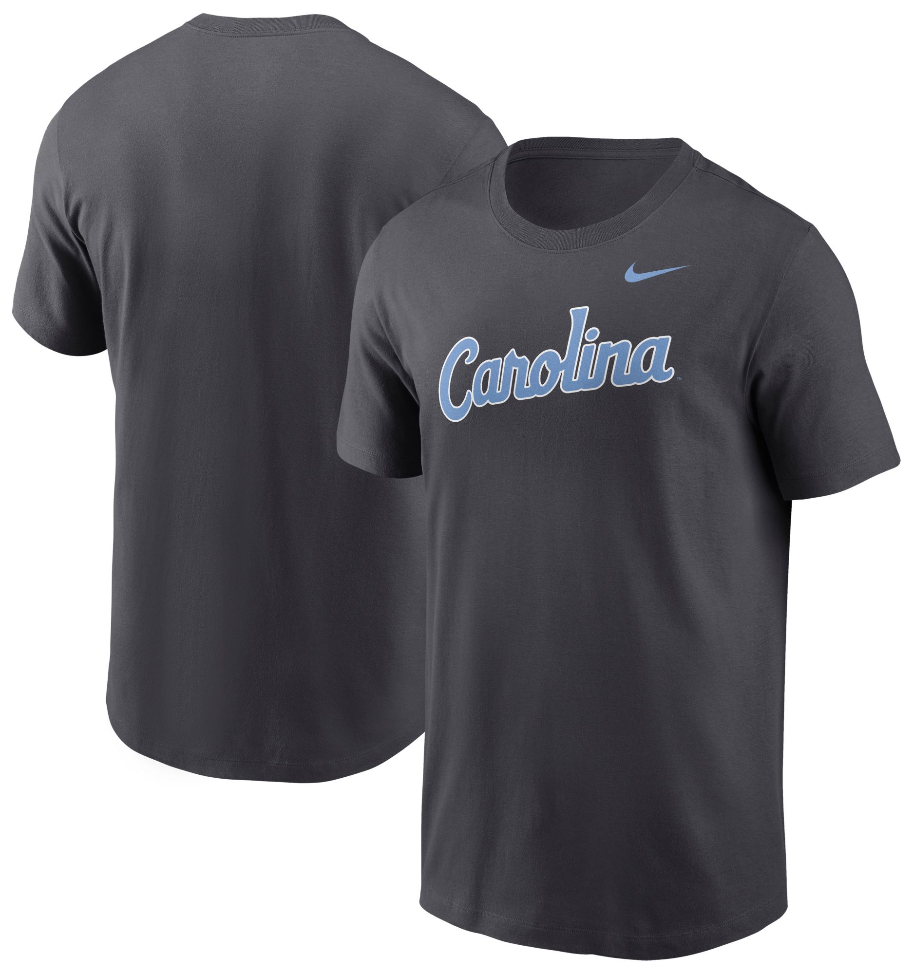 Nike Men's North Carolina Tar Heels Anthracite Wordmark T-Shirt product image