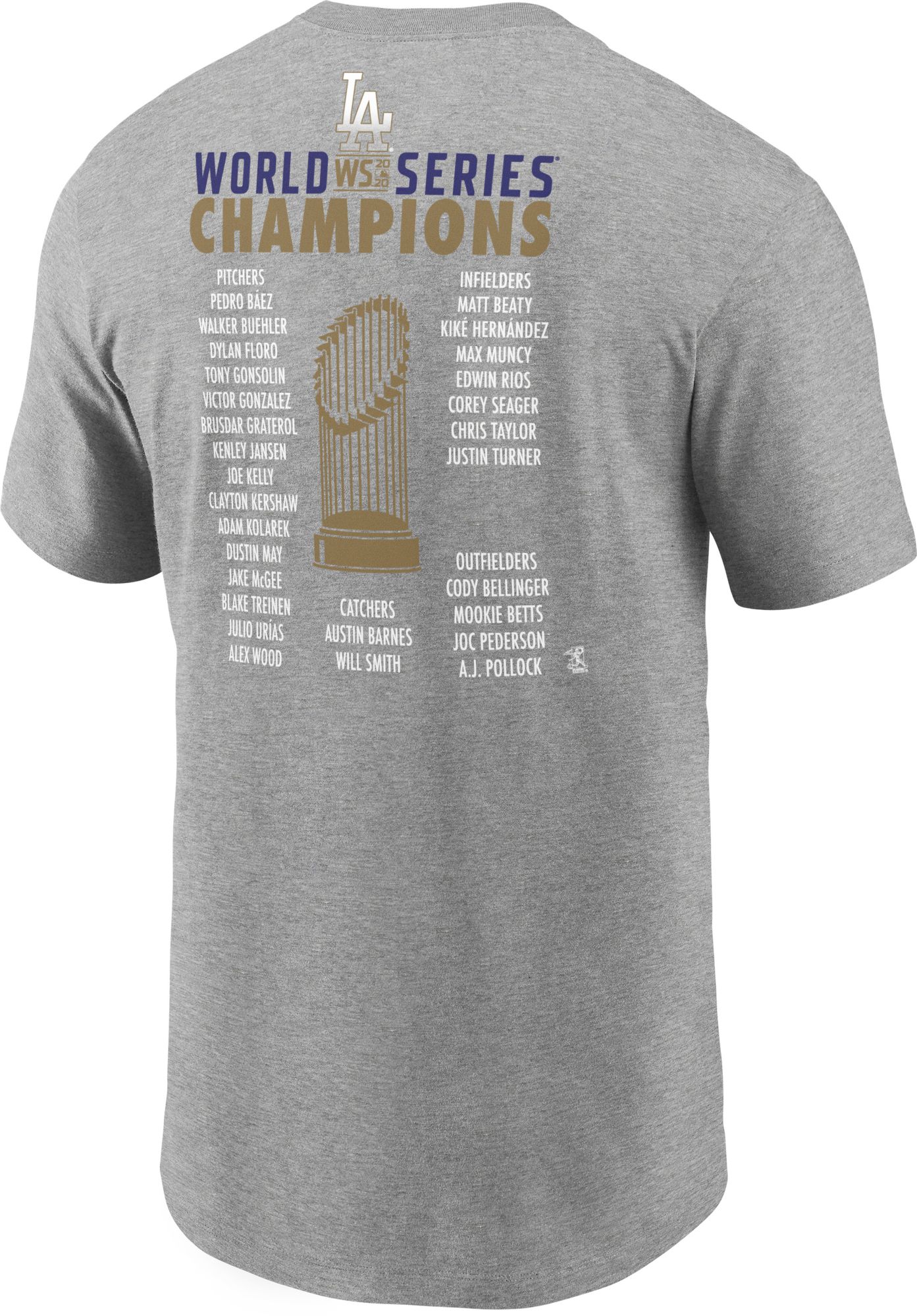 Nike Men's 2020 World Series Champions Los Angeles Dodgers Roster T-Shirt product image
