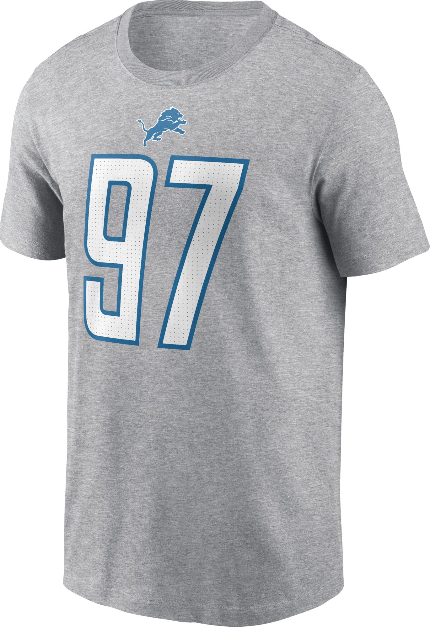 Nike Men's Detroit Lions Aidan Hutchinson #97 Grey T-Shirt product image
