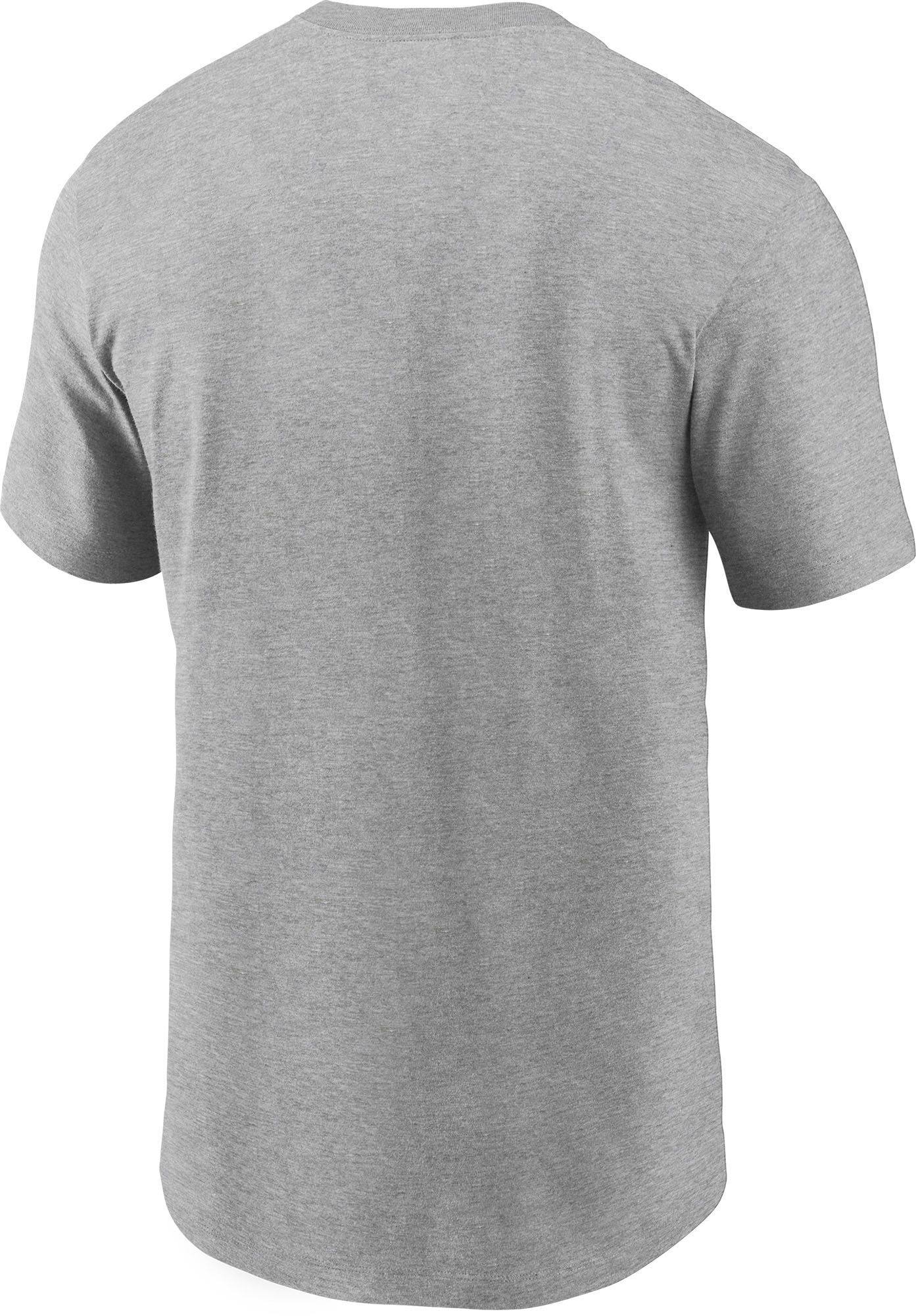 Nike Men's Detroit Lions Throwback Wordmark Grey T-Shirt