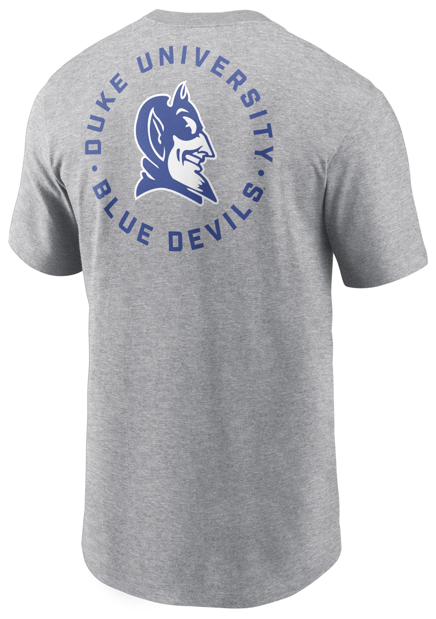 Nike Men's Duke Blue Devils Dark Grey Heather Cotton 2 Sided T-Shirt product image