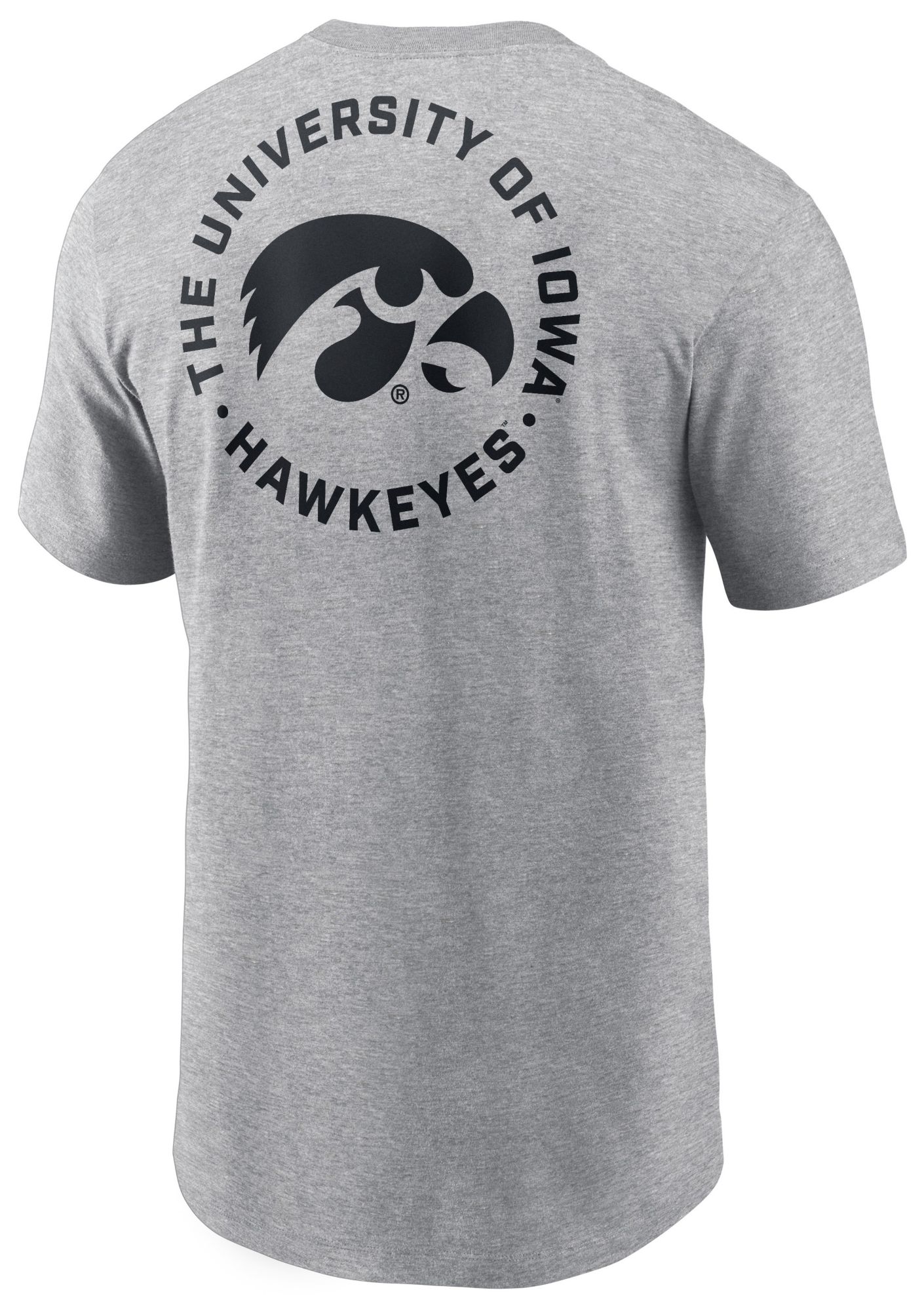 Nike Men's Iowa Hawkeyes Dark Grey Heather Cotton 2 Sided T-Shirt product image