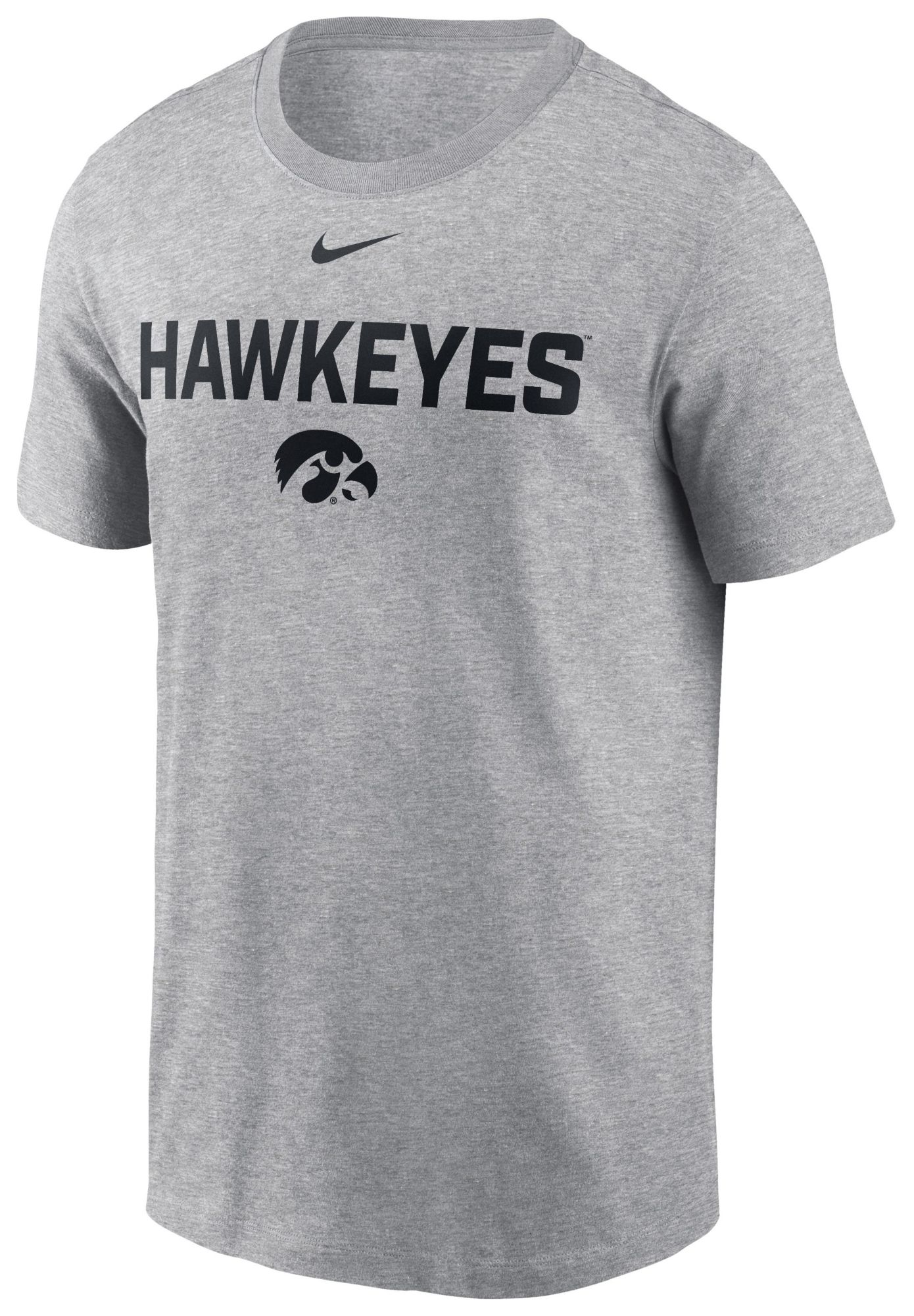 Nike Men's Iowa Hawkeyes Dark Grey Heather Cotton 2 Sided T-Shirt product image