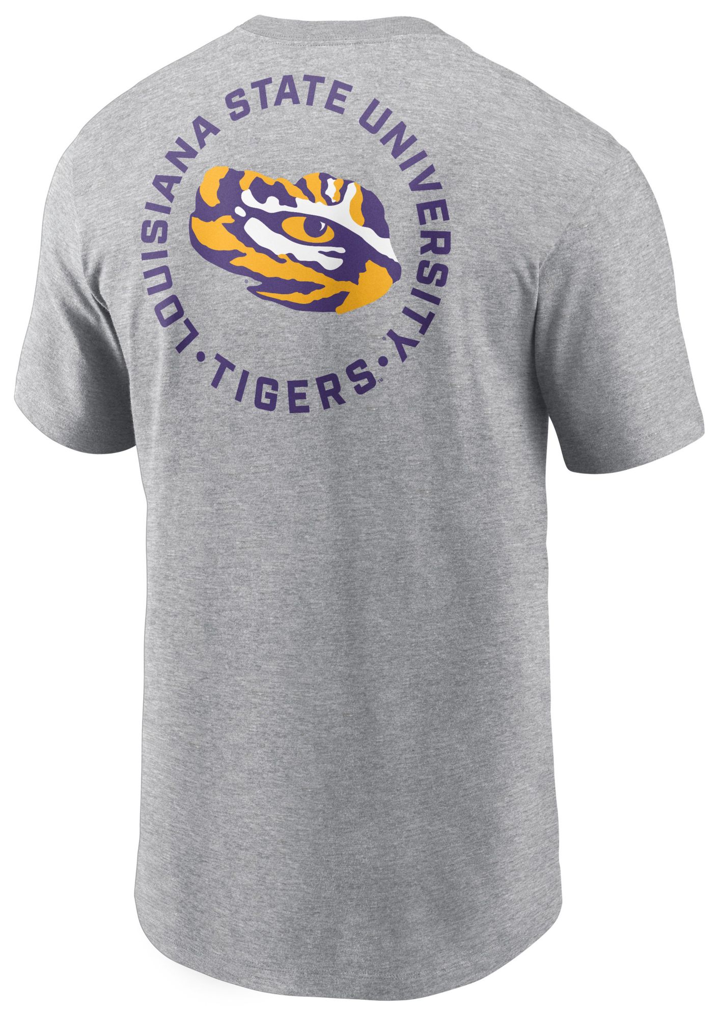 Nike Men's LSU Tigers Dark Grey Heather Cotton 2 Sided T-Shirt product image