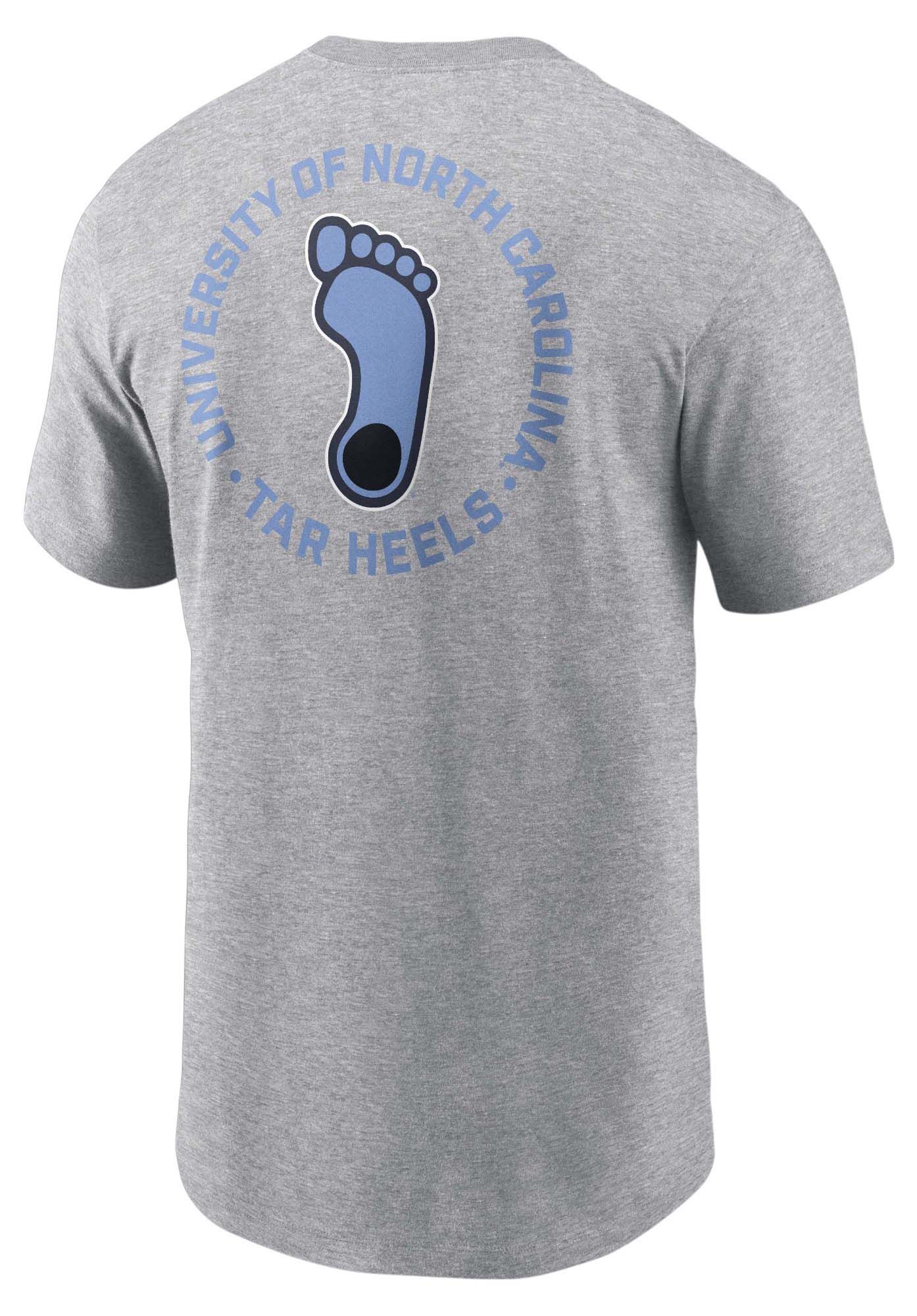 Jordan Men's North Carolina Tar Heels Dark Grey Heather Cotton 2Hit T-Shirt product image