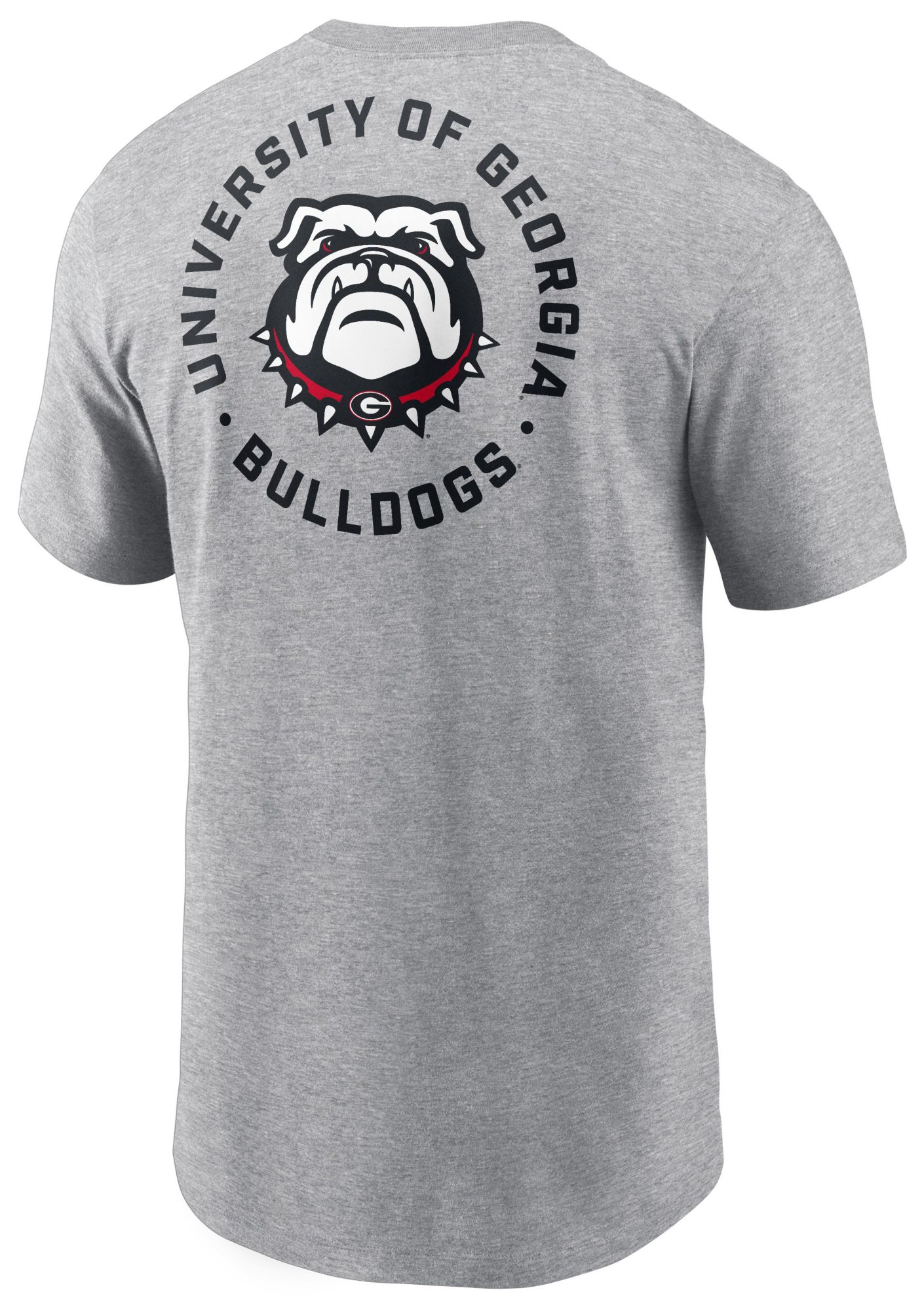 Nike Men's Georgia Bulldogs Dark Grey Heather Cotton 2 Sided T-Shirt product image