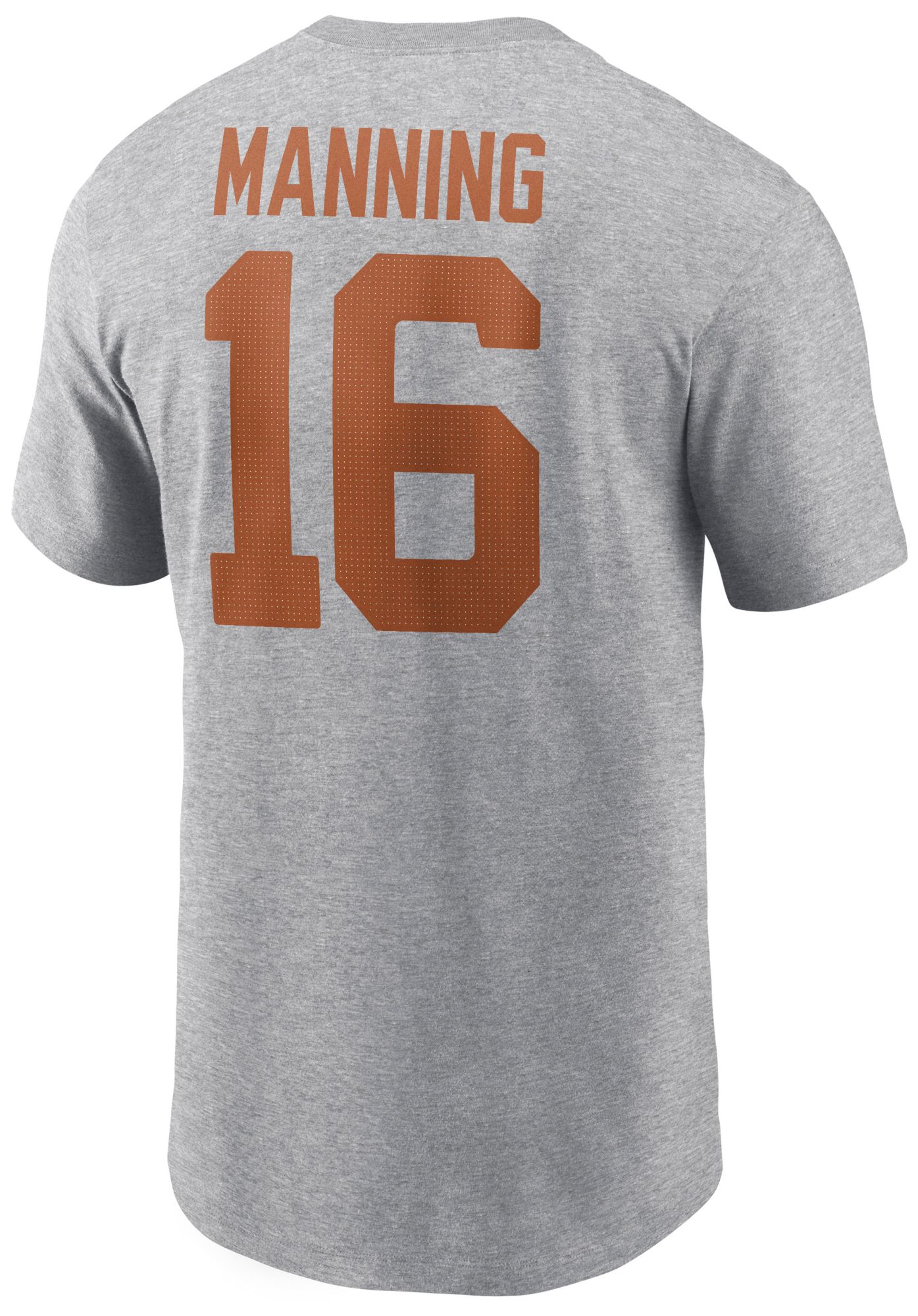 Nike Men's Texas Longhorns Arch Manning #16 Grey T-Shirt product image