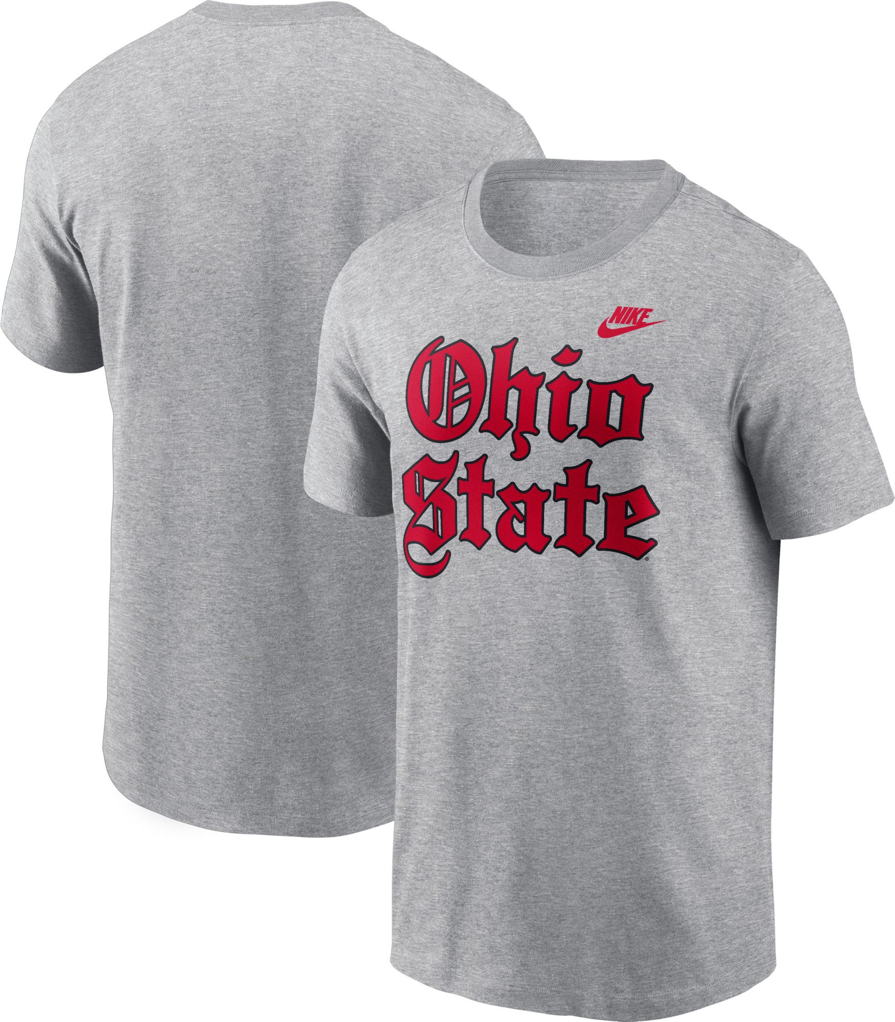 Nike Men's Ohio State Buckeyes Grey Old English T-Shirt product image
