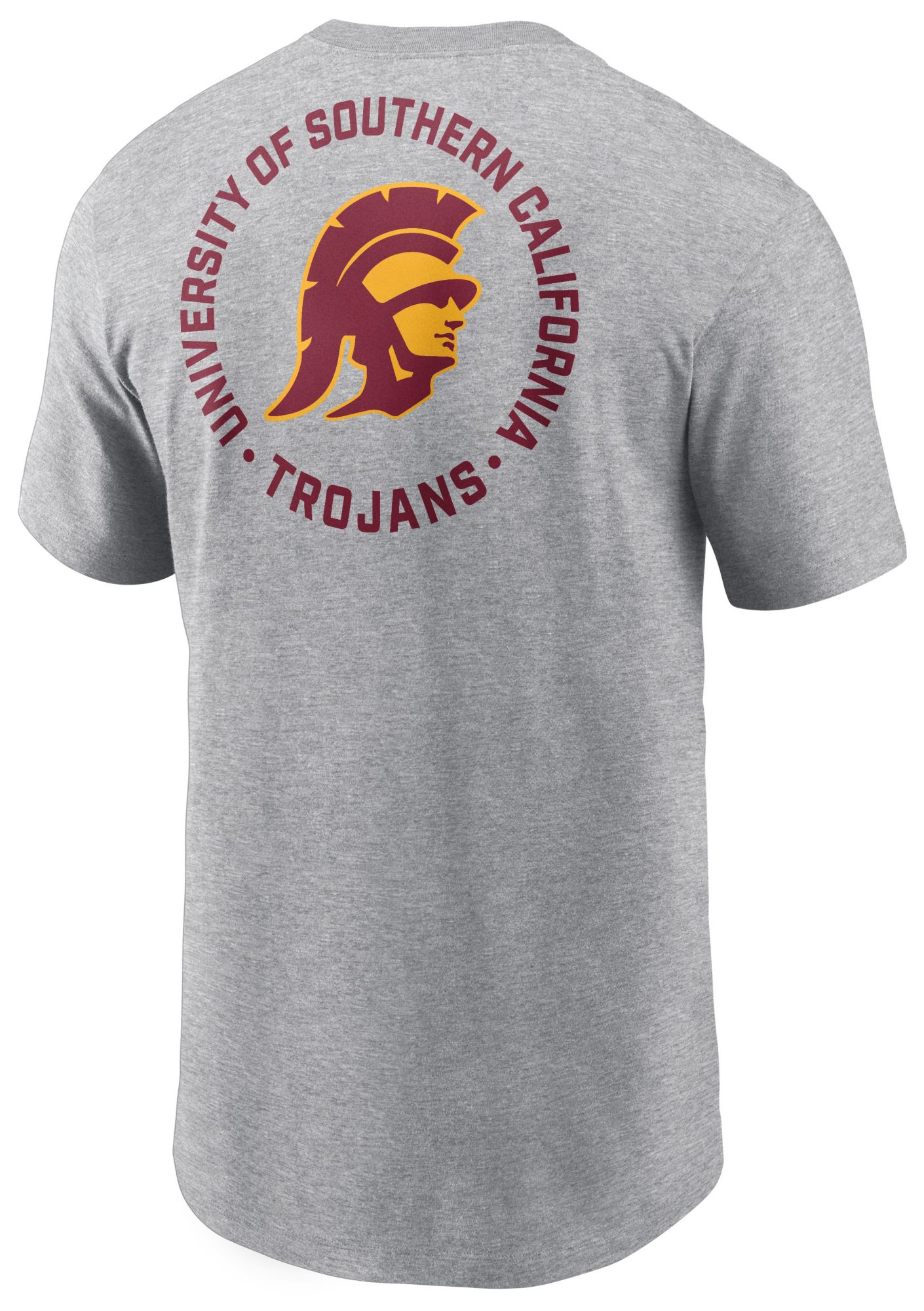 Nike Men's USC Trojans Dark Grey Heather Cotton 2 Sided T-Shirt product image