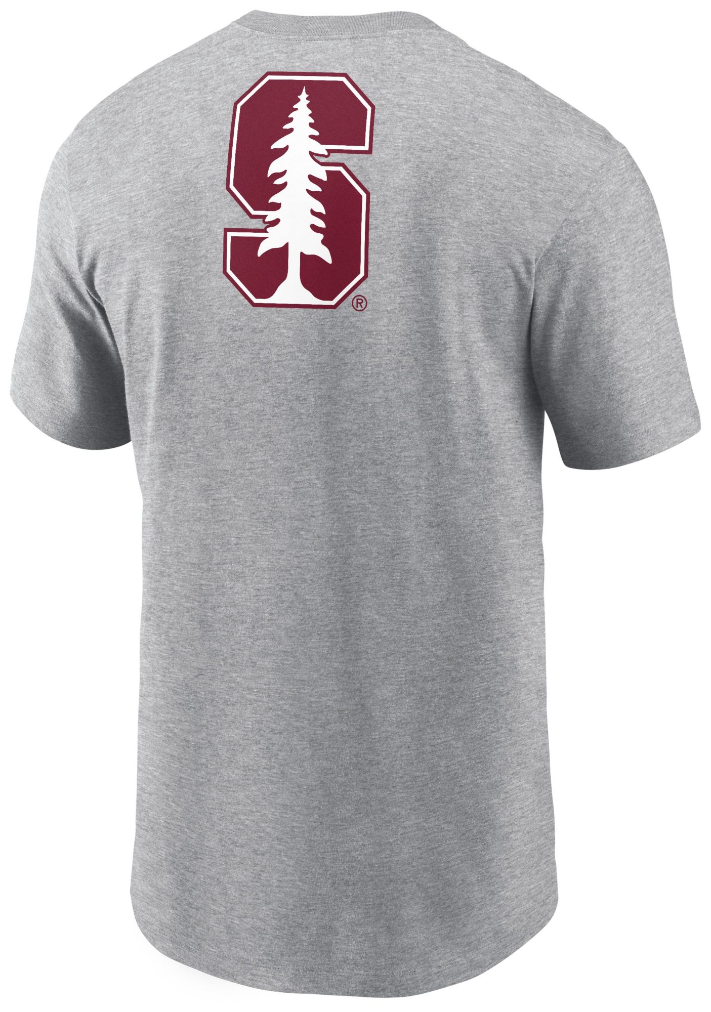 Nike Men's Stanford Cardinal Dark Grey Heather Double Hit Logo T-Shirt product image