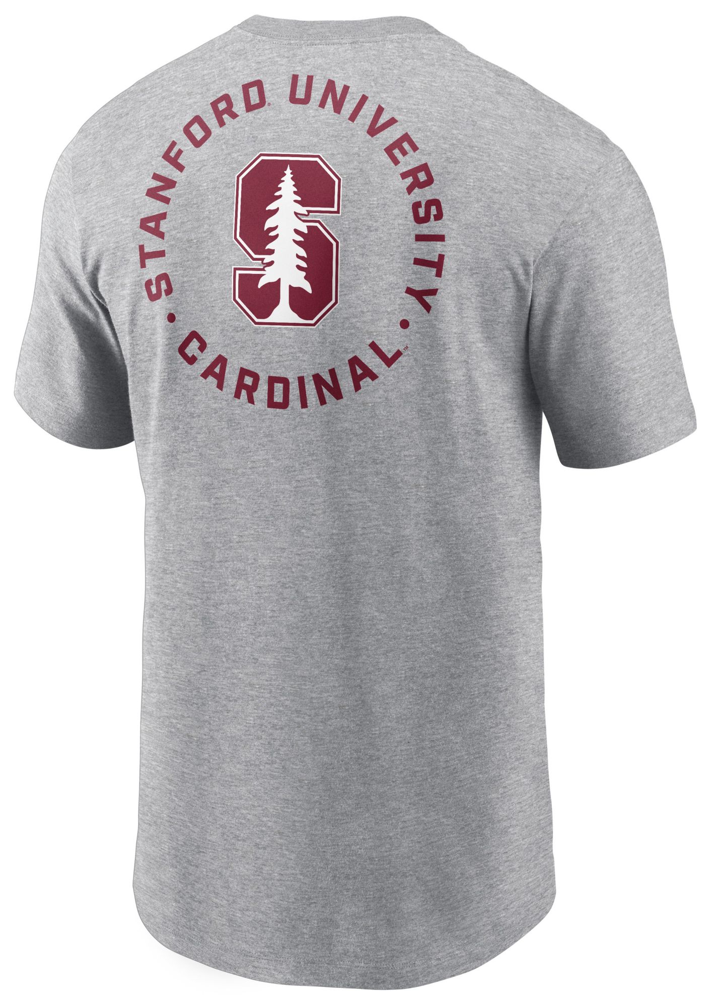 Nike Men's Stanford Cardinal Dark Grey Heather Cotton 2 Sided T-Shirt product image