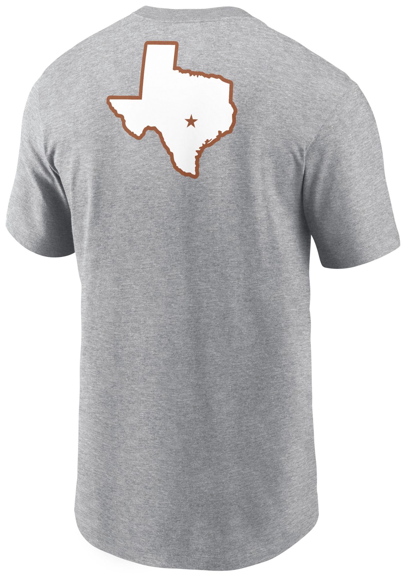 Nike Men's Texas Longhorns Dark Grey Heather Double Hit Logo T-Shirt product image