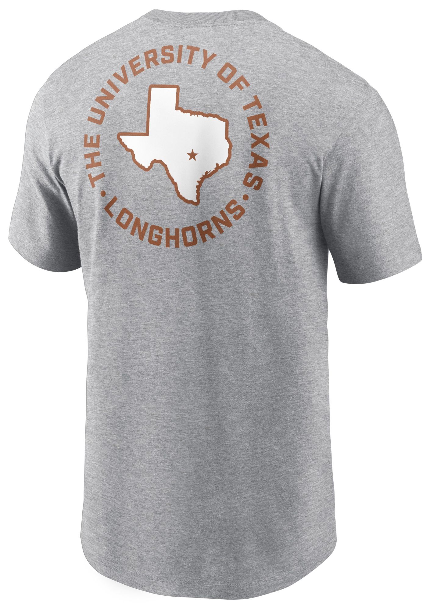 Nike Men's Texas Longhorns Dark Grey Heather Cotton 2 Sided T-Shirt product image