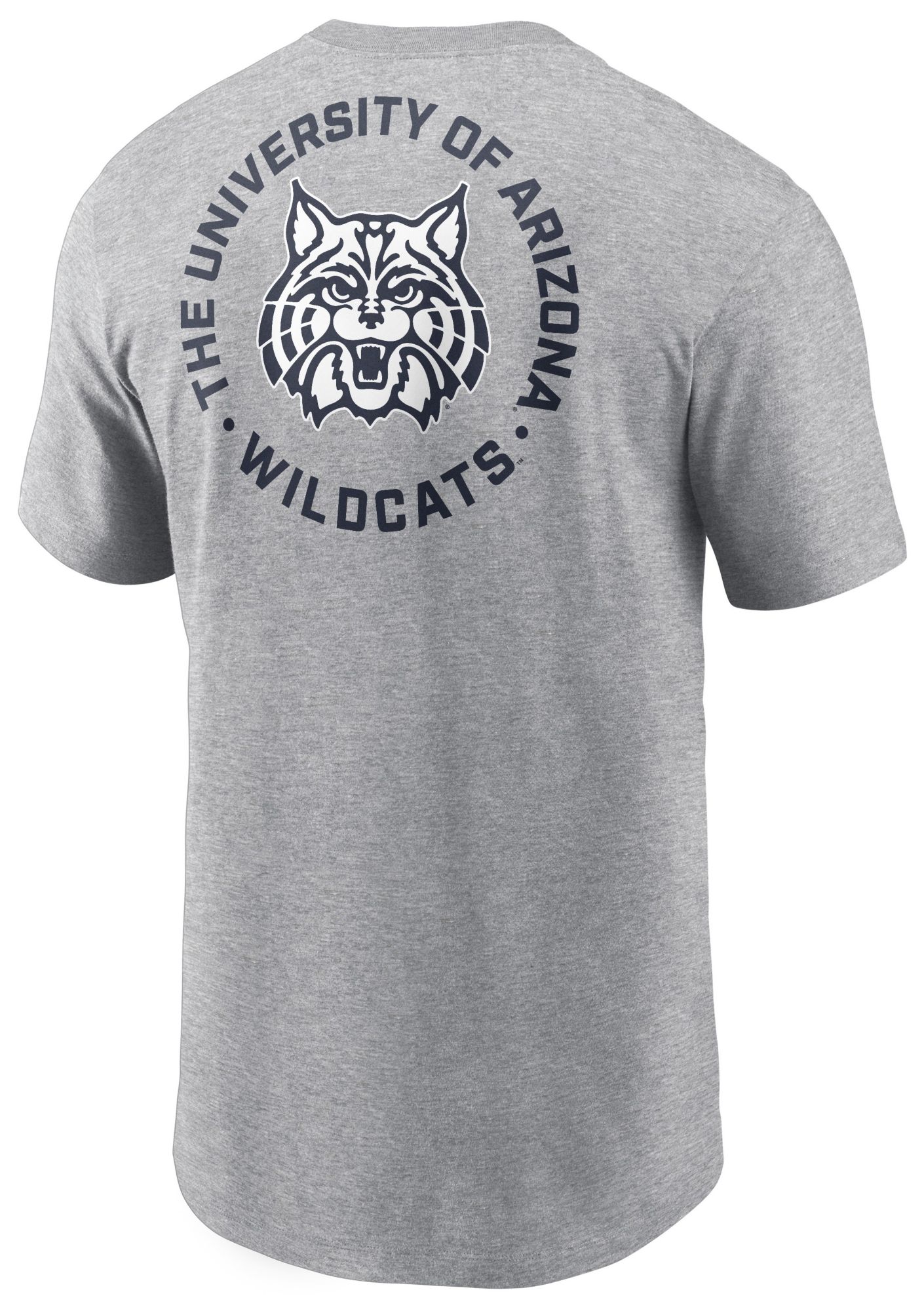 Nike Men's Arizona Wildcats Dark Grey Heather Cotton 2 Sided T-Shirt product image