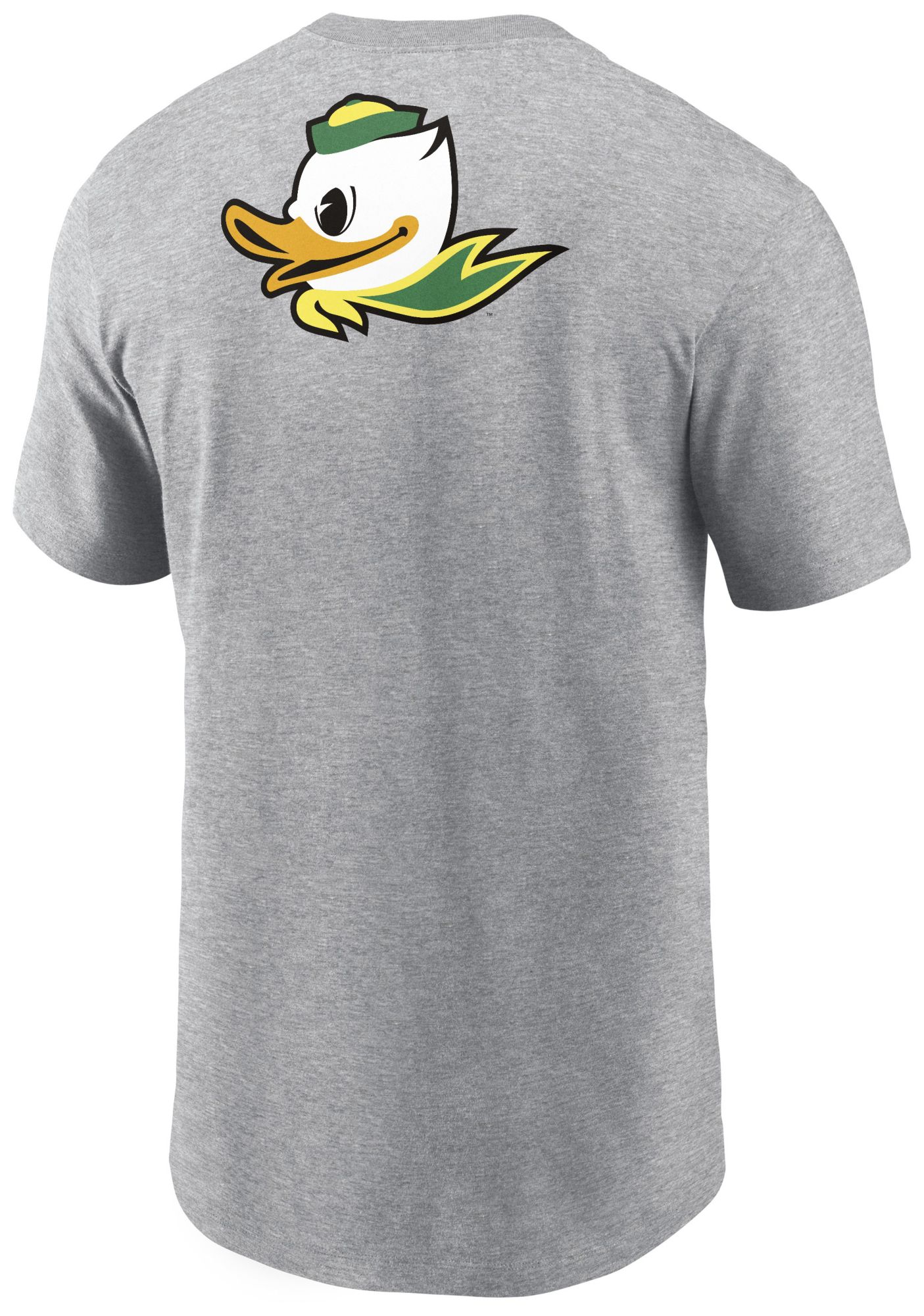 Nike Men's Oregon Ducks Dark Grey Heather Double Hit Logo T-Shirt product image