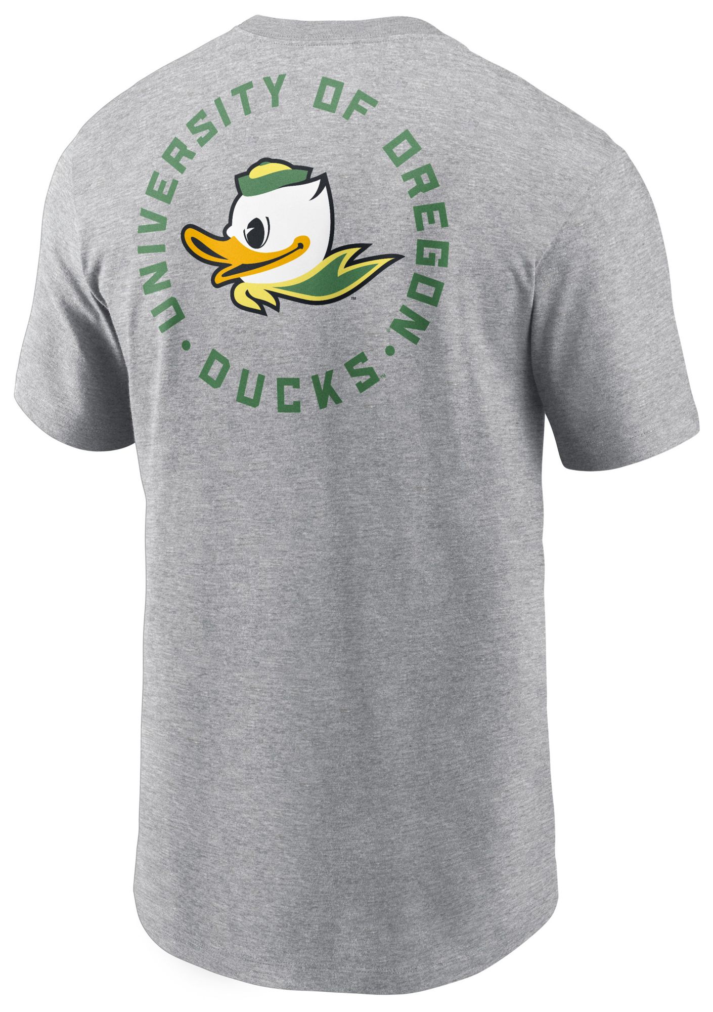 Nike Men's Oregon Ducks Dark Grey Heather Cotton 2 Sided T-Shirt product image
