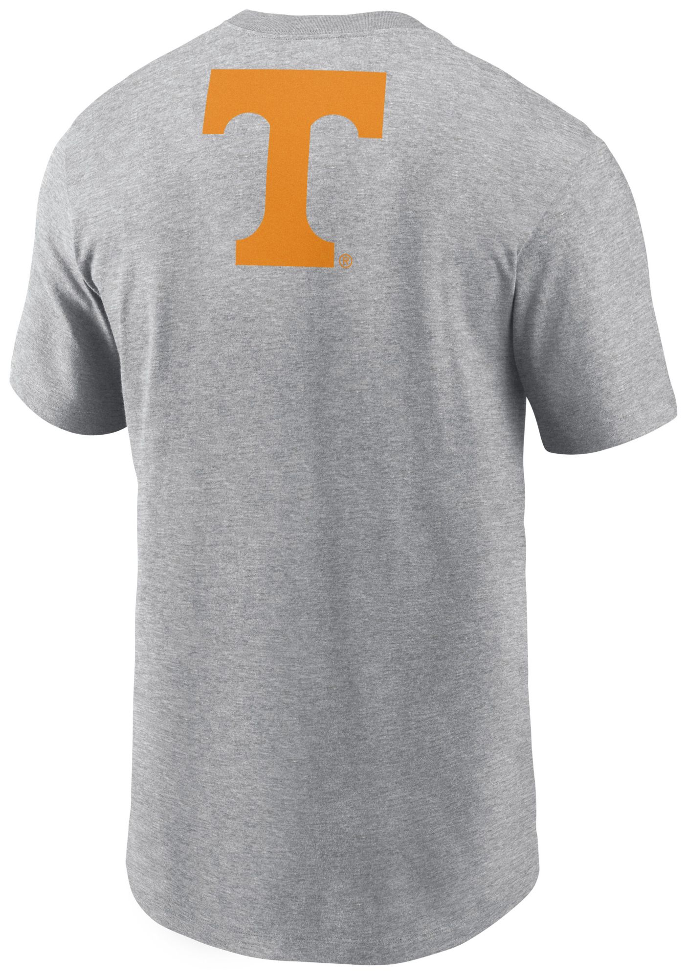 Nike Men's Tennessee Volunteers Dark Grey Heather Double Hit Logo T-Shirt product image