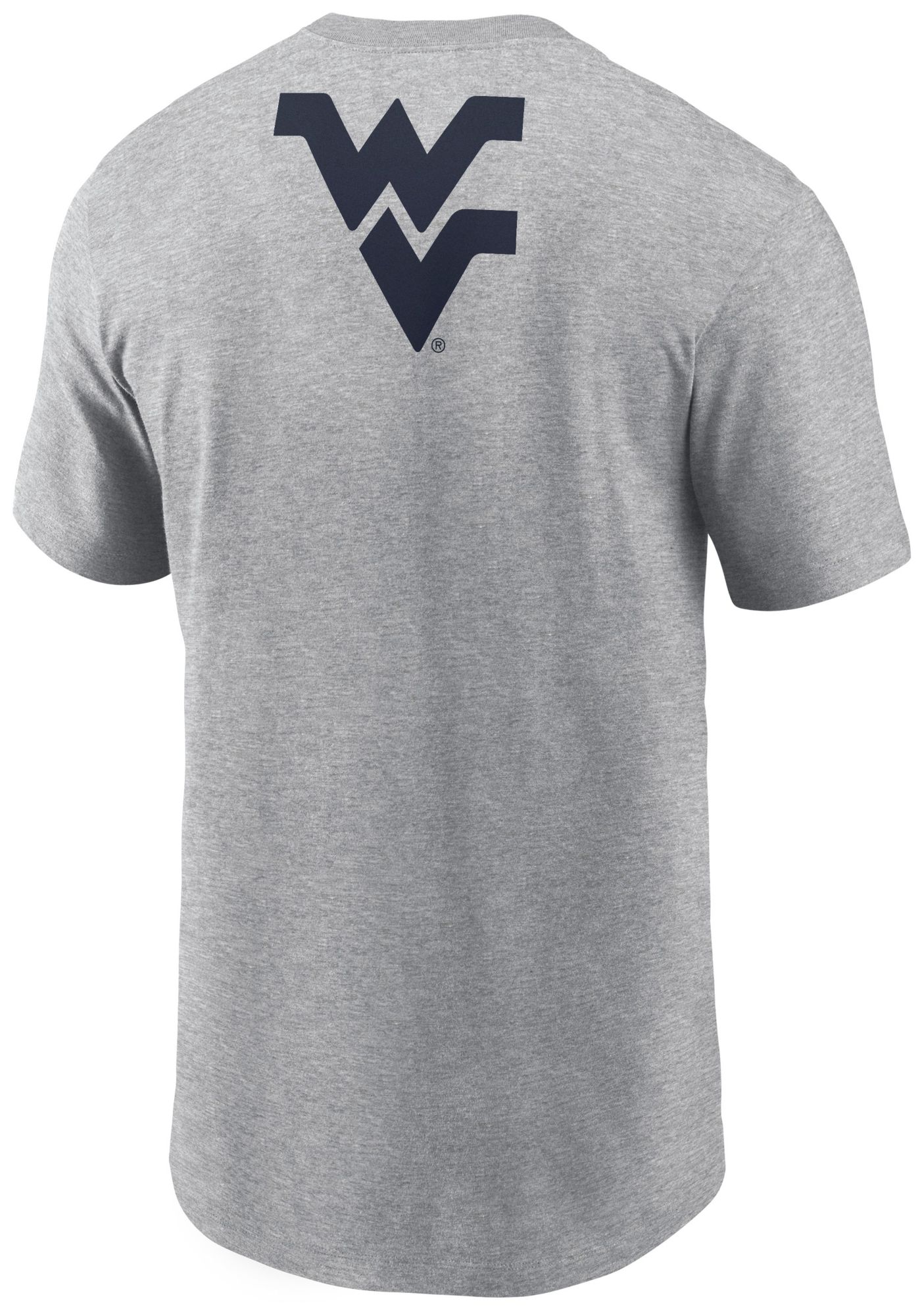 Nike Men's West Virginia Mountaineers Dark Grey Heather Double Hit Logo T-Shirt product image
