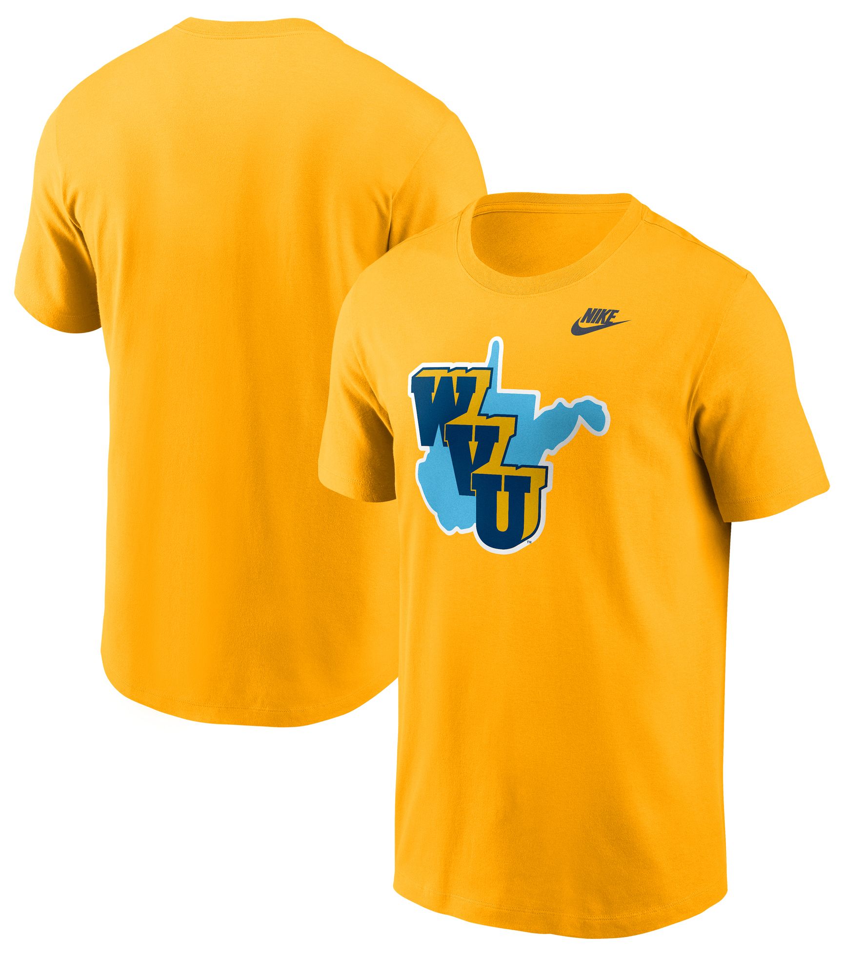 Nike Men's West Virginia Mountaineers Gold Core Cotton Throwback Short Sleeve T-Shirt product image