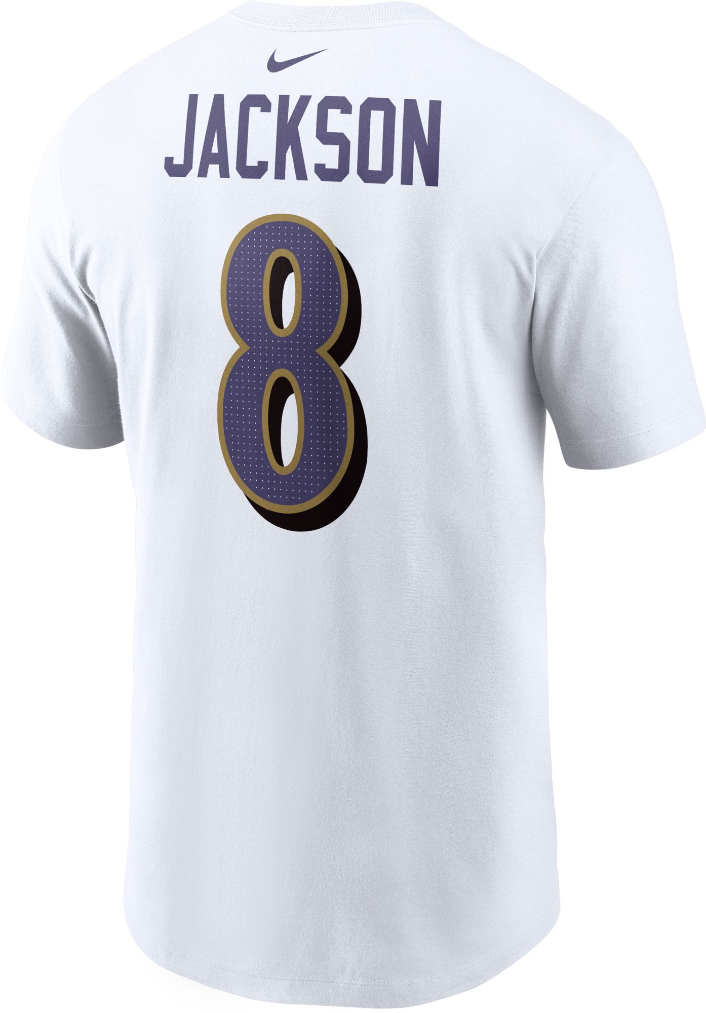 Nike Men's Baltimore Ravens Lamar Jackson #8 White T-Shirt product image