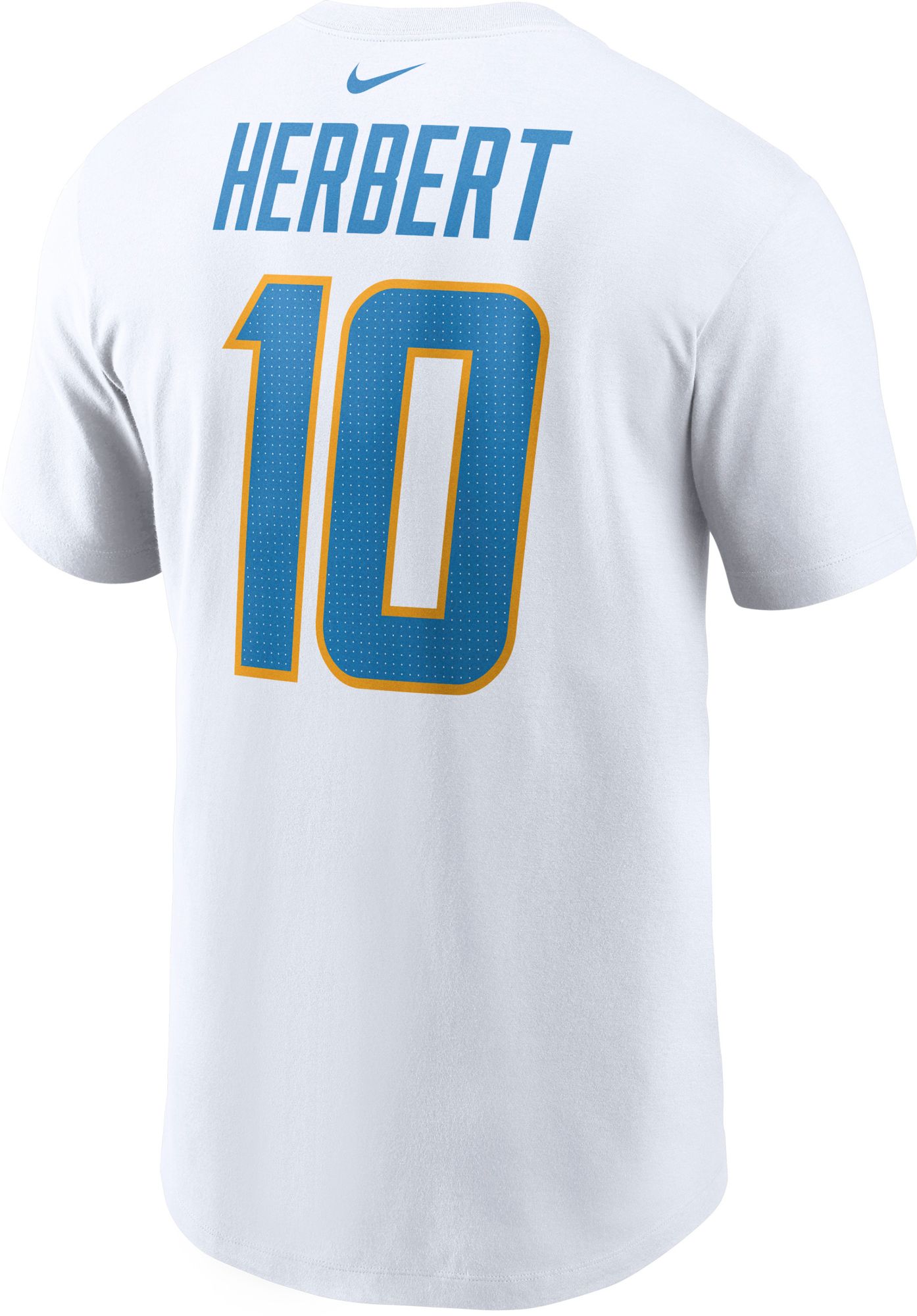 Nike Men's Los Angeles Chargers Justin Herbert #10 White T-Shirt product image