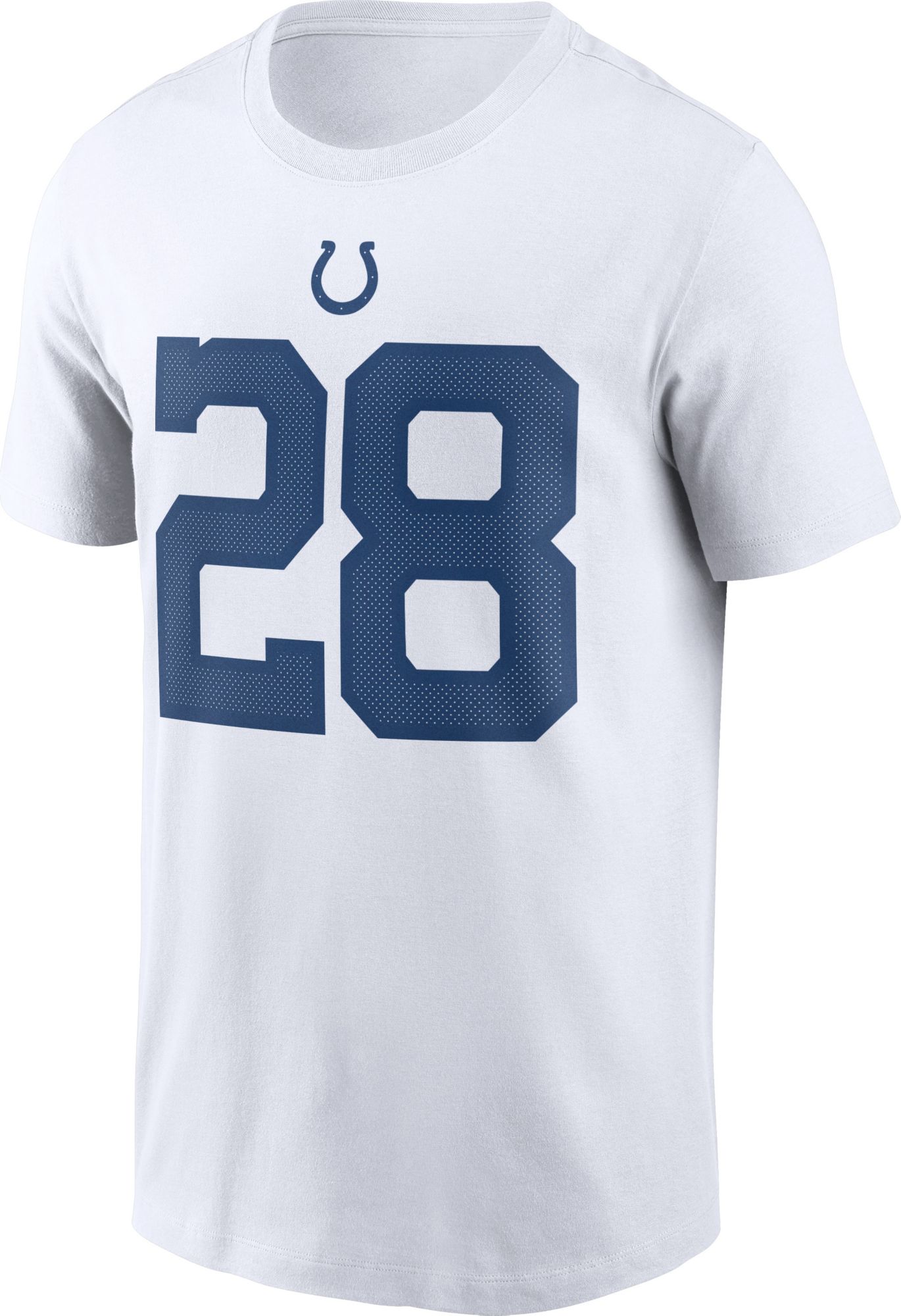 Nike Men's Indianapolis Colts Jonathan Taylor #28 White T-Shirt