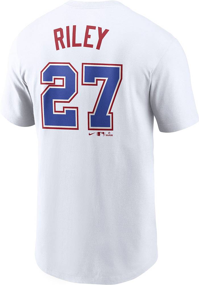 Nike Men's A. Riley Atlanta Braves White Replica MLB Jersey