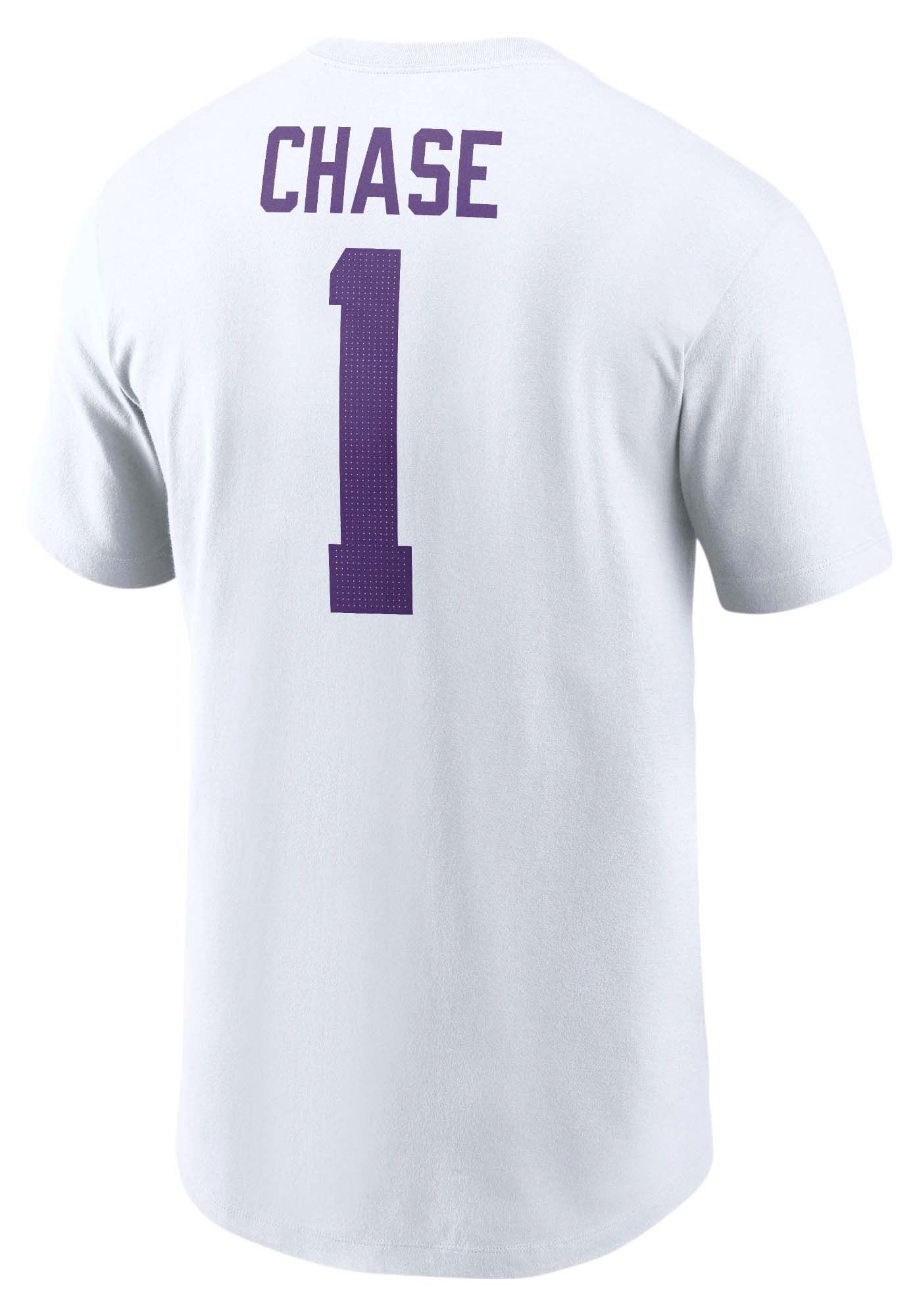 Nike Men's Ja'Marr Chase #7 LSU Tigers White T-Shirt product image