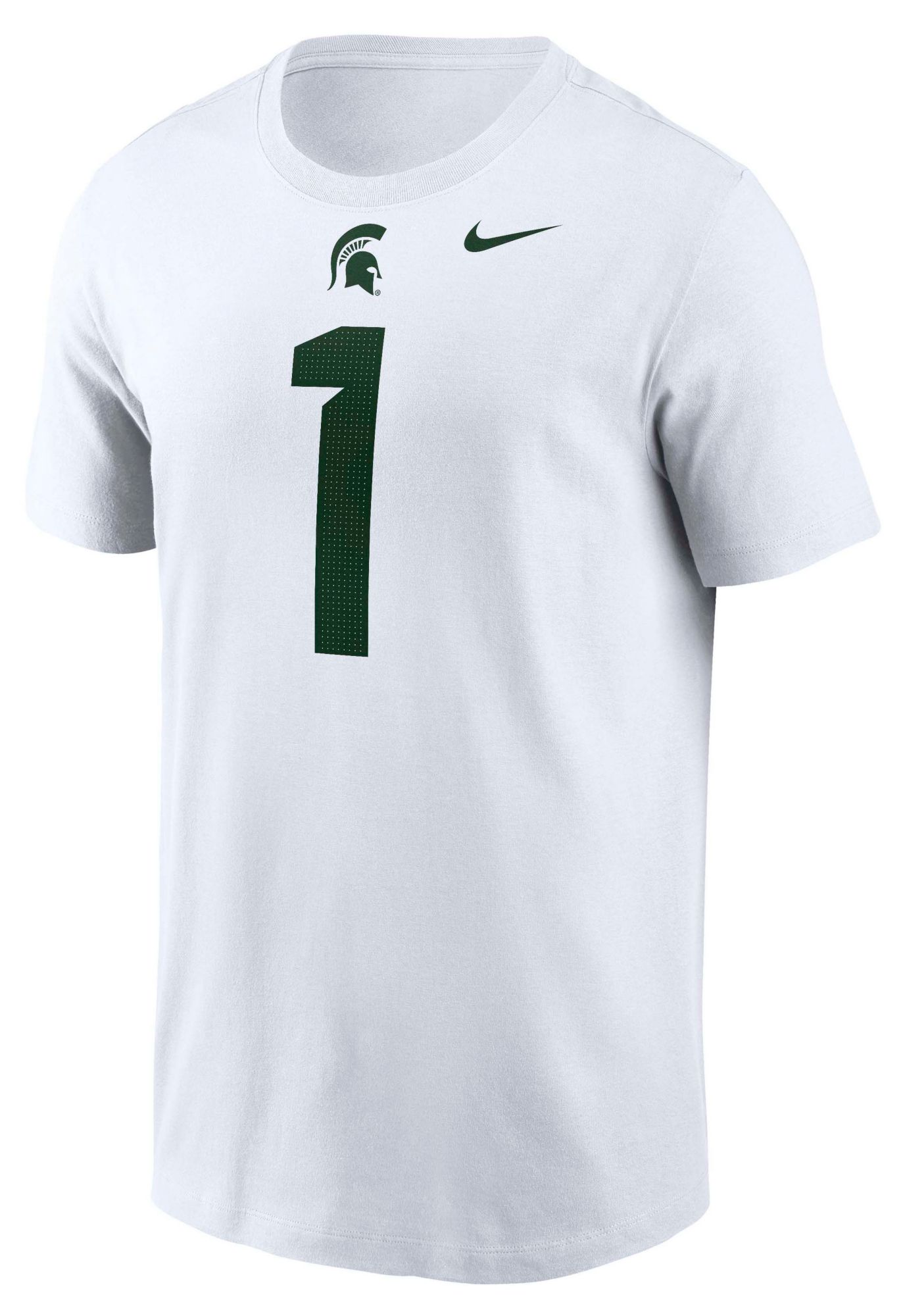 Nike Men's Michigan State Spartans Jayden Reed #1 White T-Shirt product image