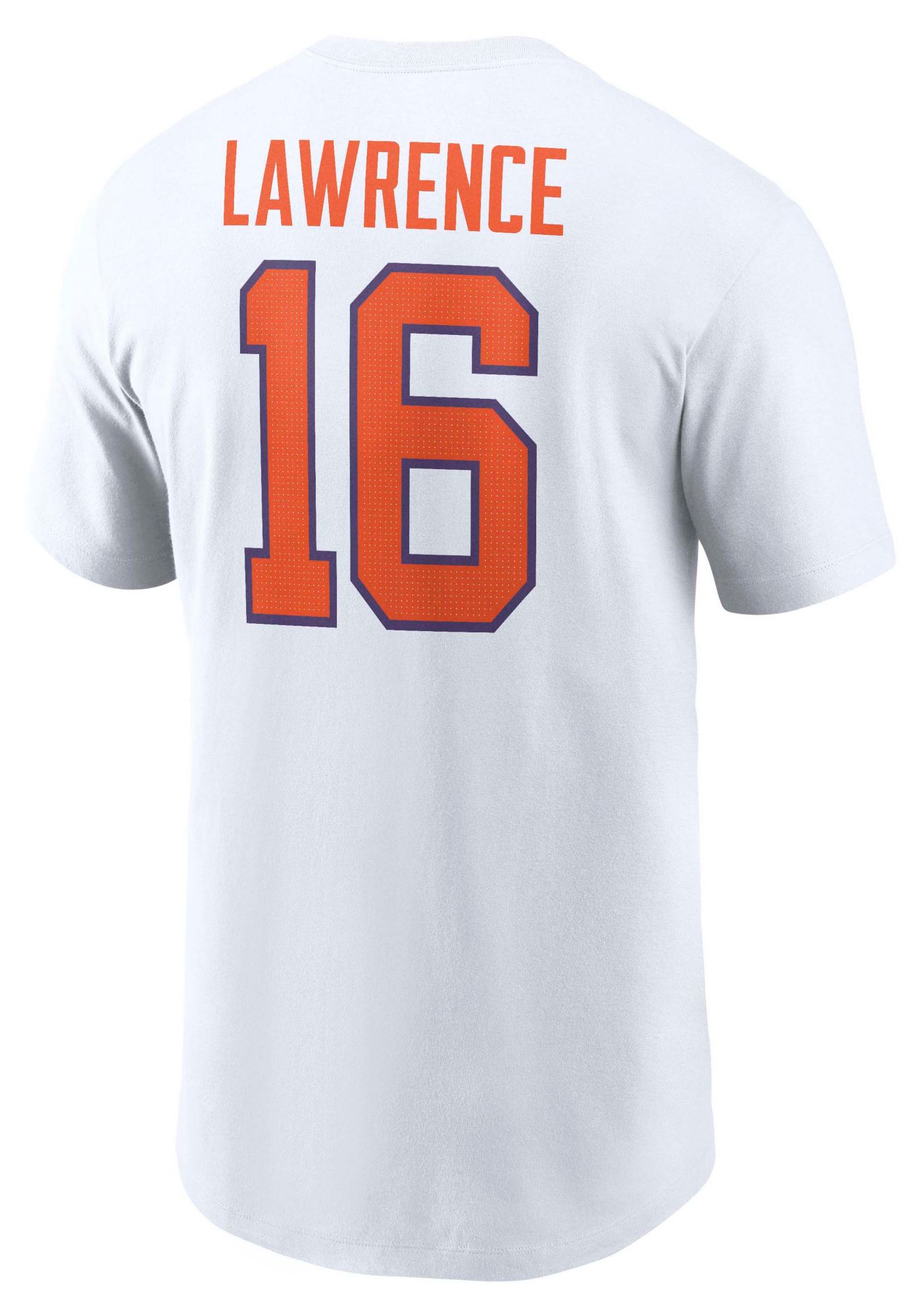 Nike Men's Clemson Tigers Trevor Lawrence #16 White T-Shirt] product image