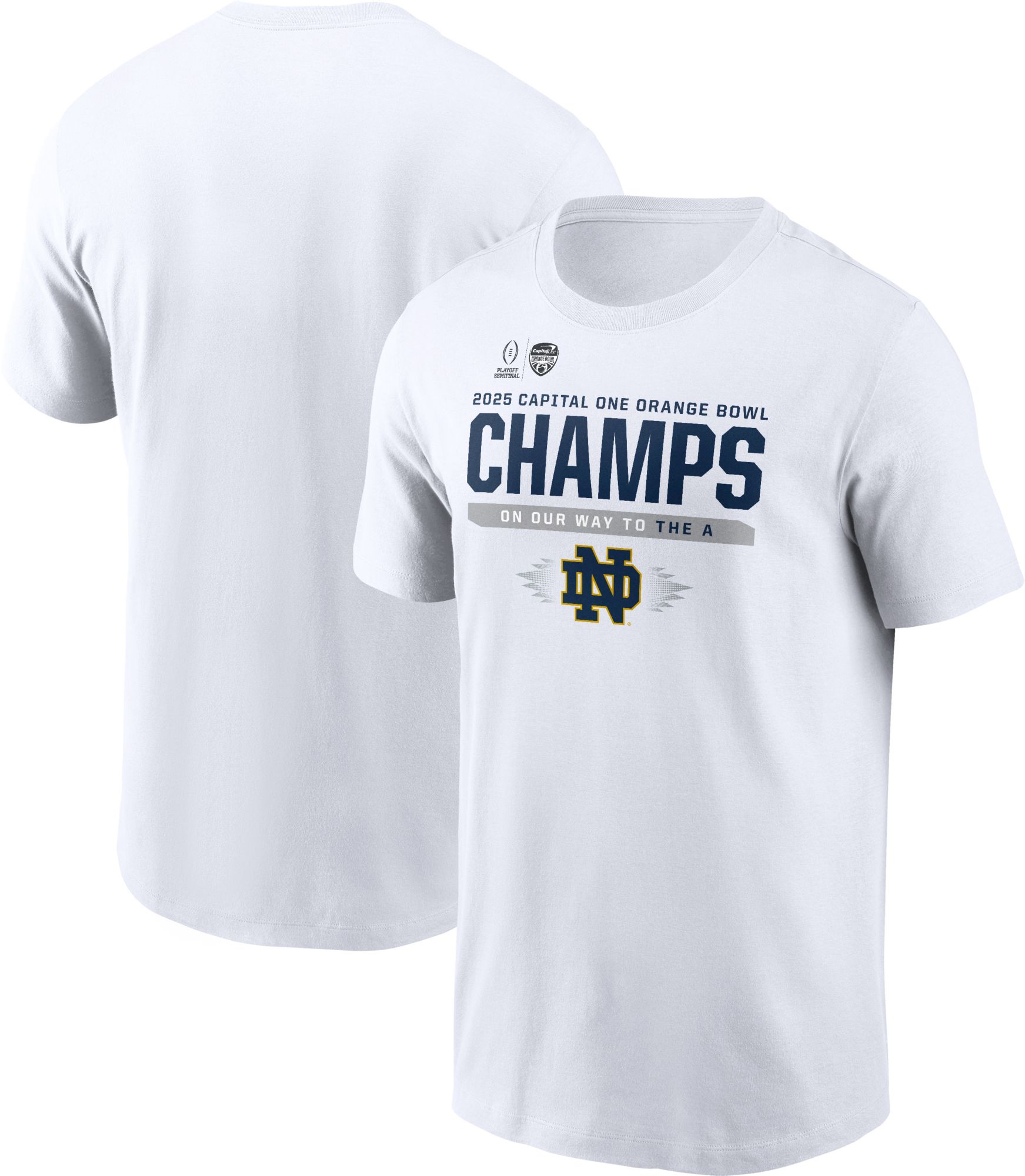 Nike Adult 2024-25 College Football Playoff Orange Bowl Champions Notre Dame Fighting Irish Locker Room T-Shirt product image