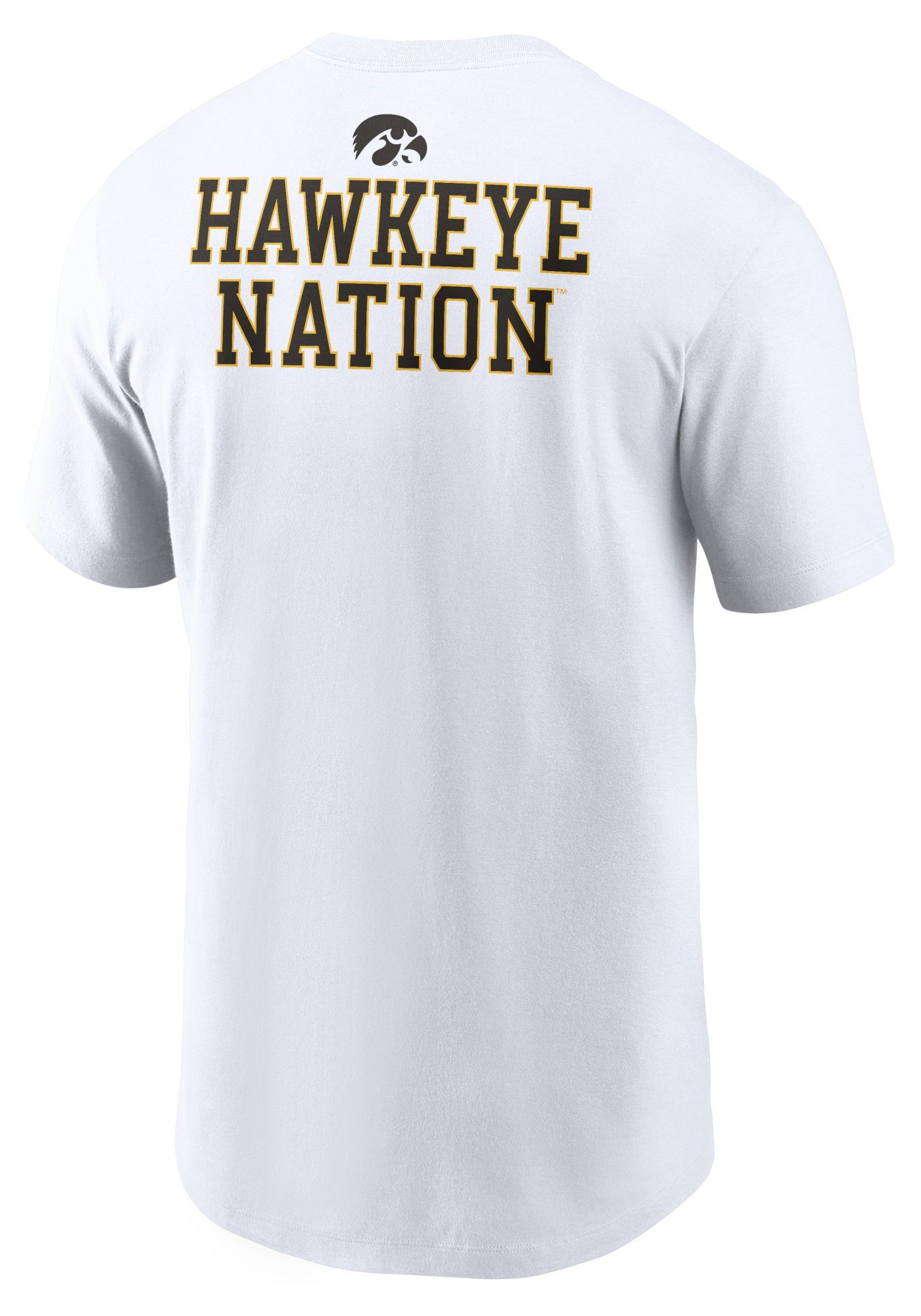 Nike Men's Iowa Hawkeyes White Double Hit Wordmark T-Shirt product image