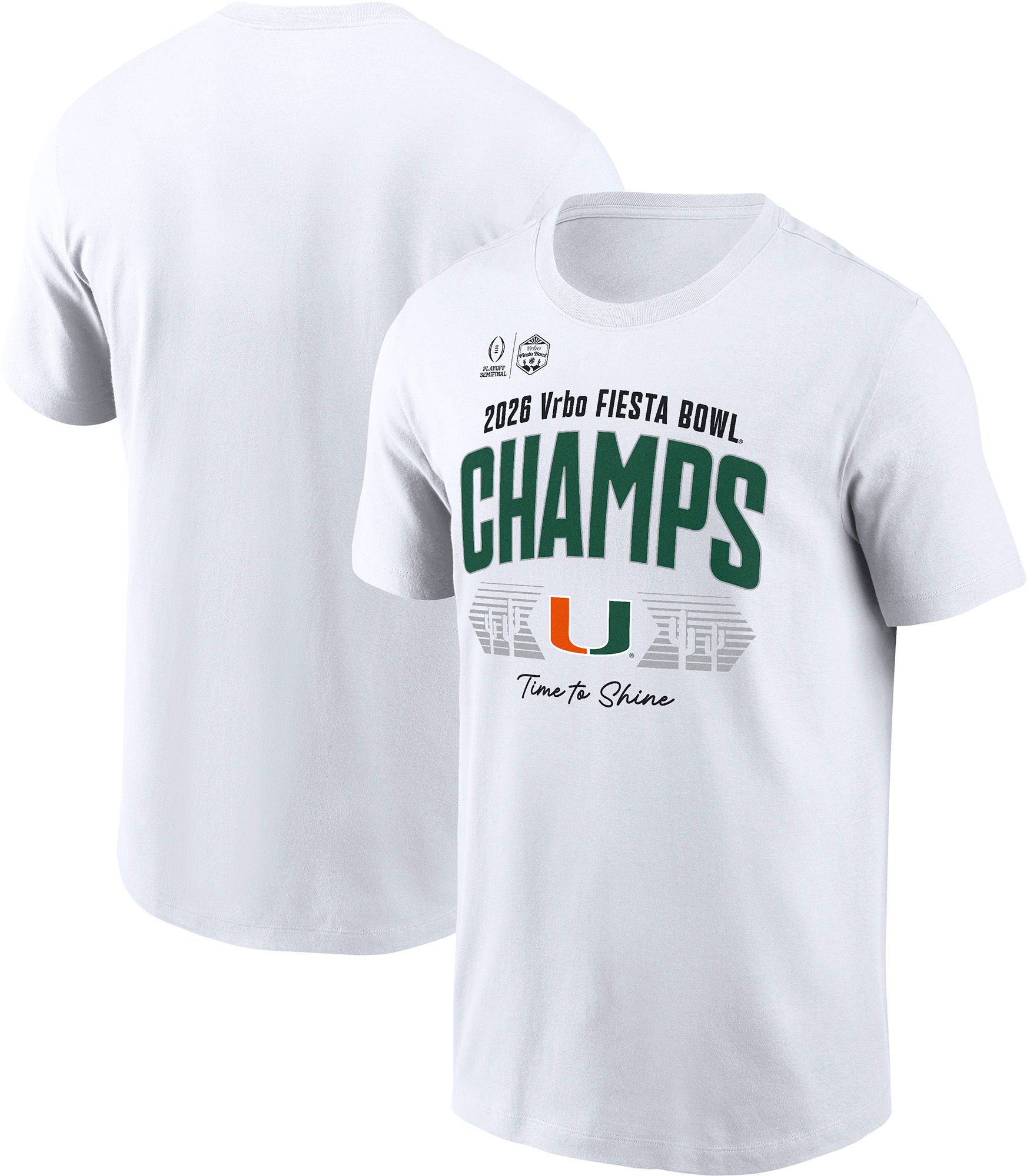NCAA Adult 2026 Fiesta Bowl Champions Miami Hurricanes Locker Room T-Shirt product image